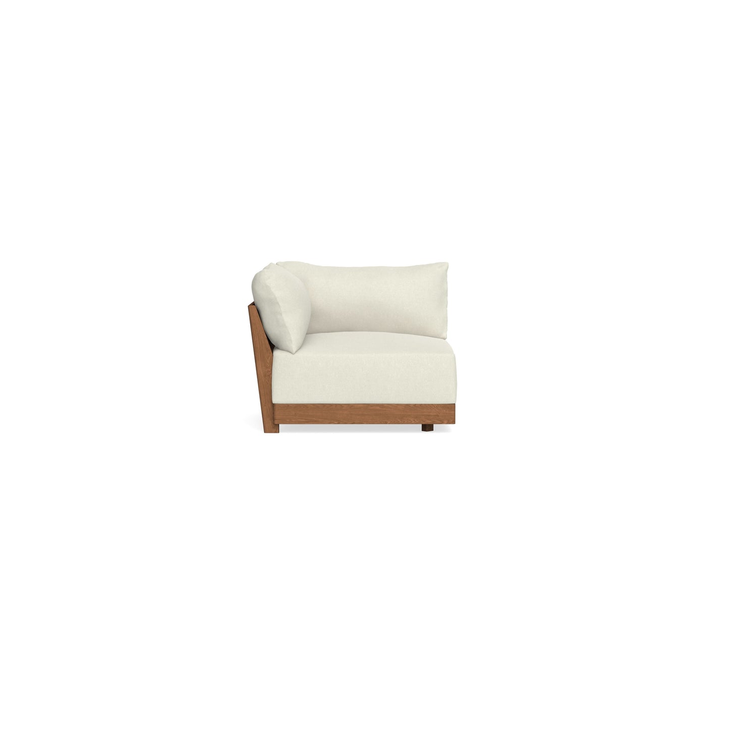 Modular Bondi Espresso Corner Chair in Eggshell | Memory Foam Blend