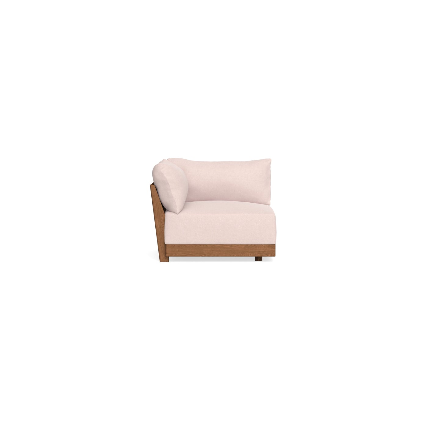Modular Bondi Espresso Corner Chair in Peony | Memory Foam Blend