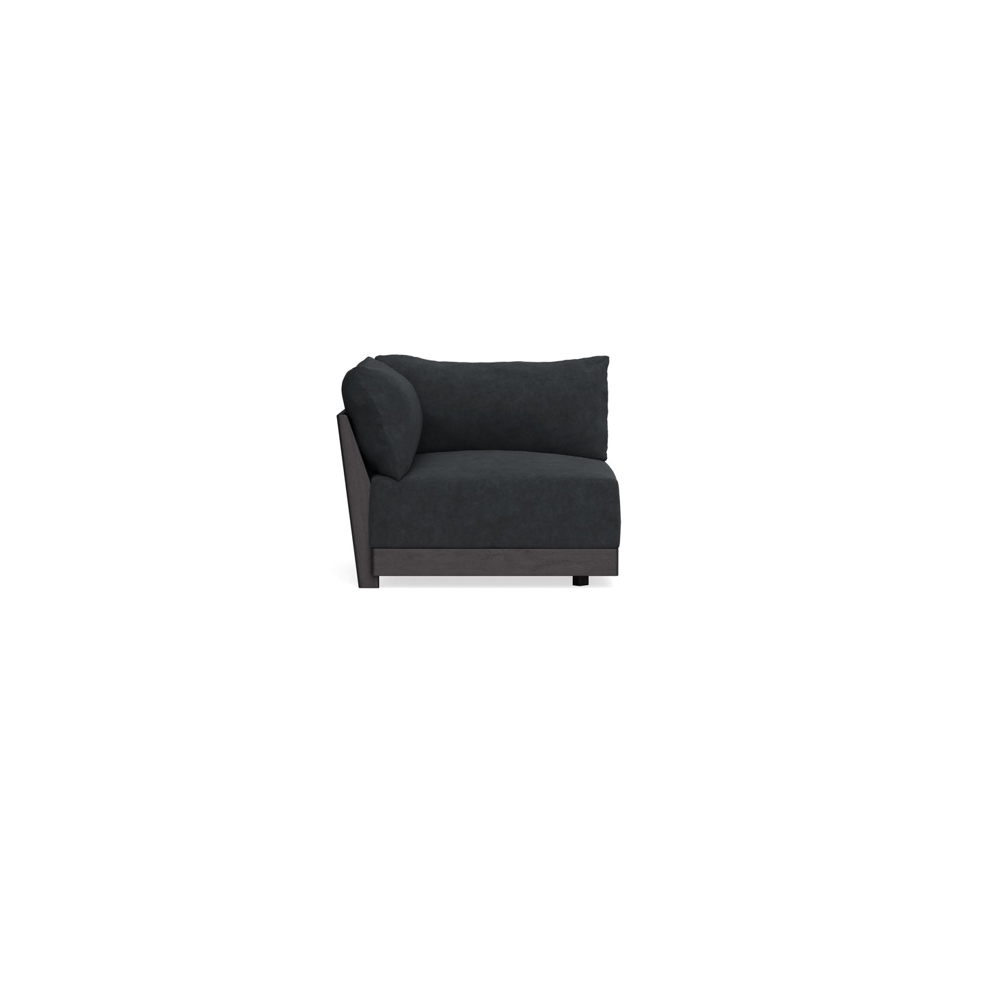 Modular Bondi Black Corner Chair in Coal | Memory Foam Blend