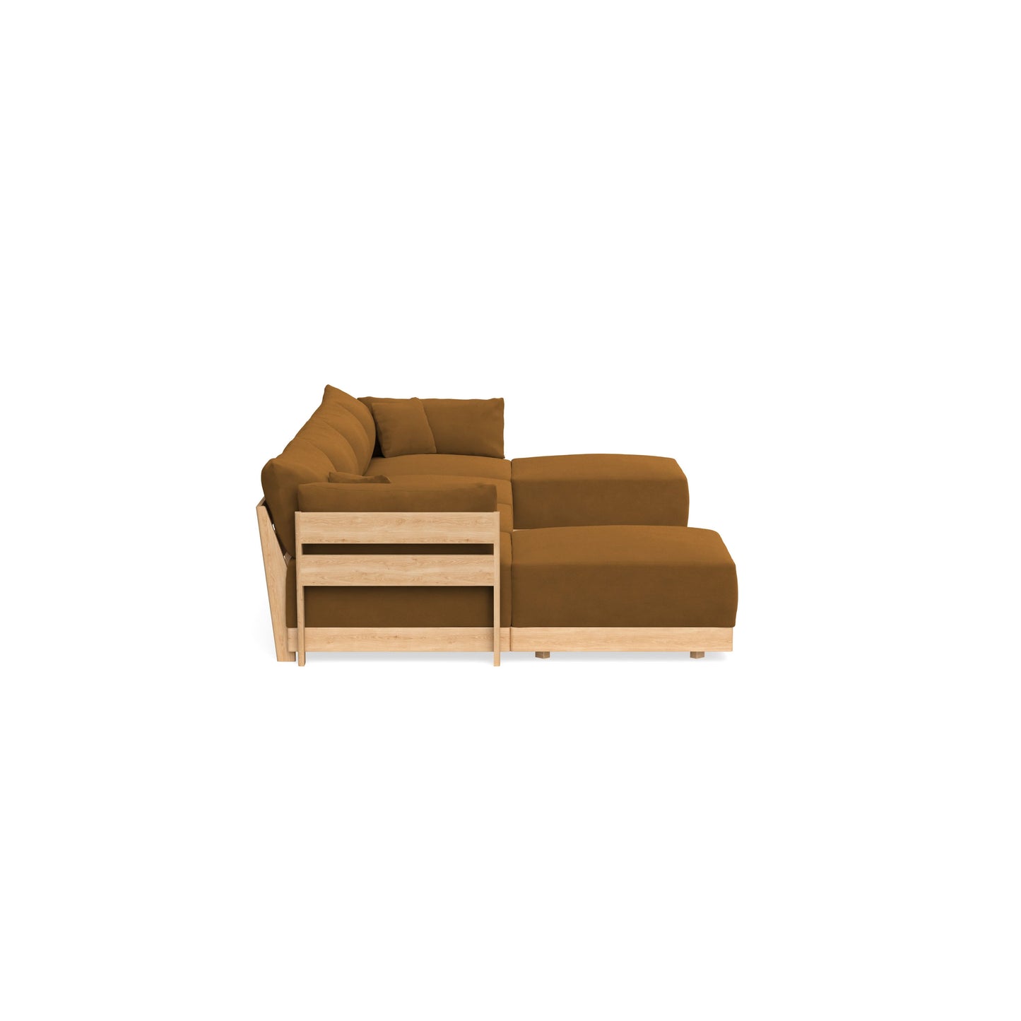 Slipcover Only - Modular Bondi 4-Seater U-Sectional in Cognac