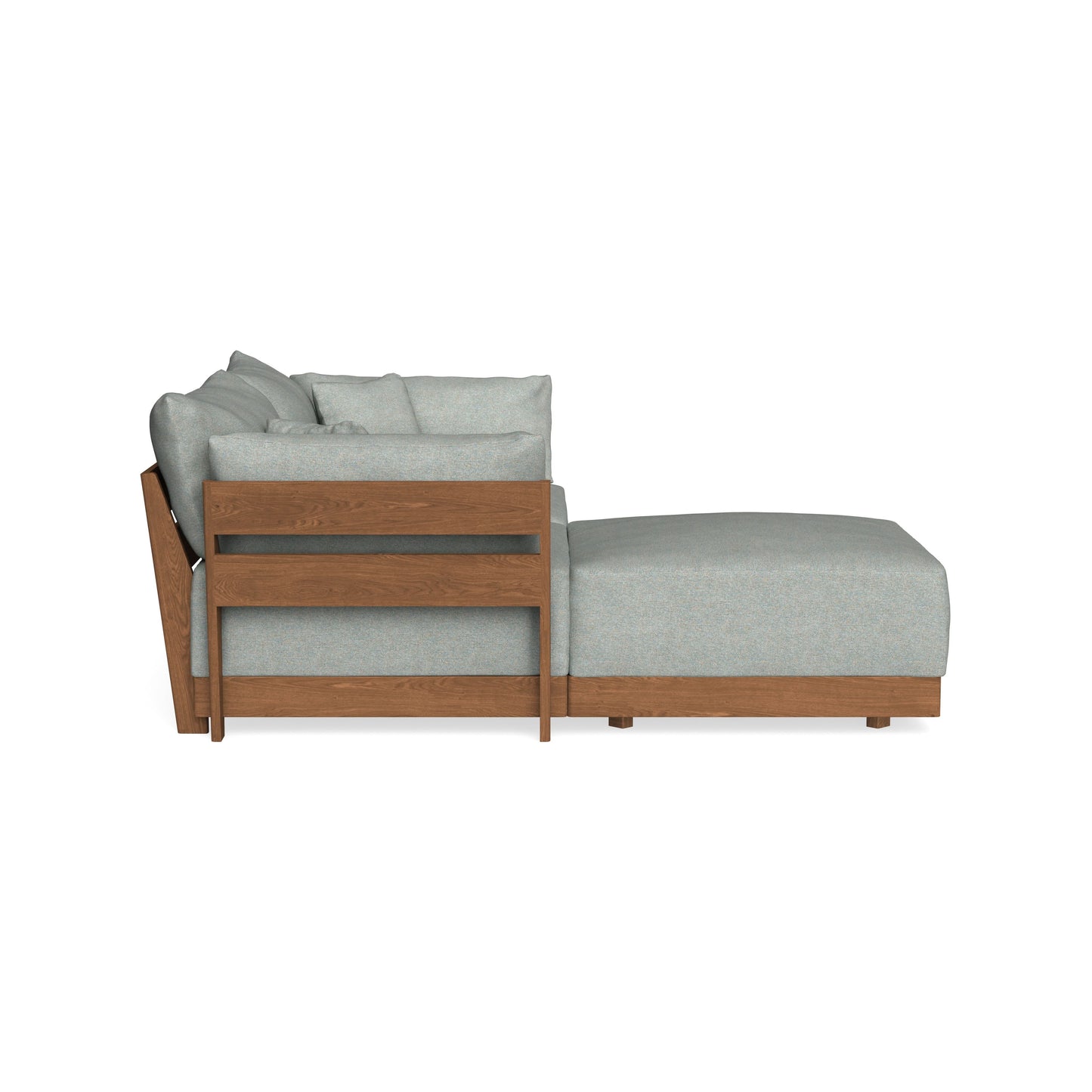 Modular Bondi Espresso 2-Seater Sectional in Spa | Memory Foam Blend
