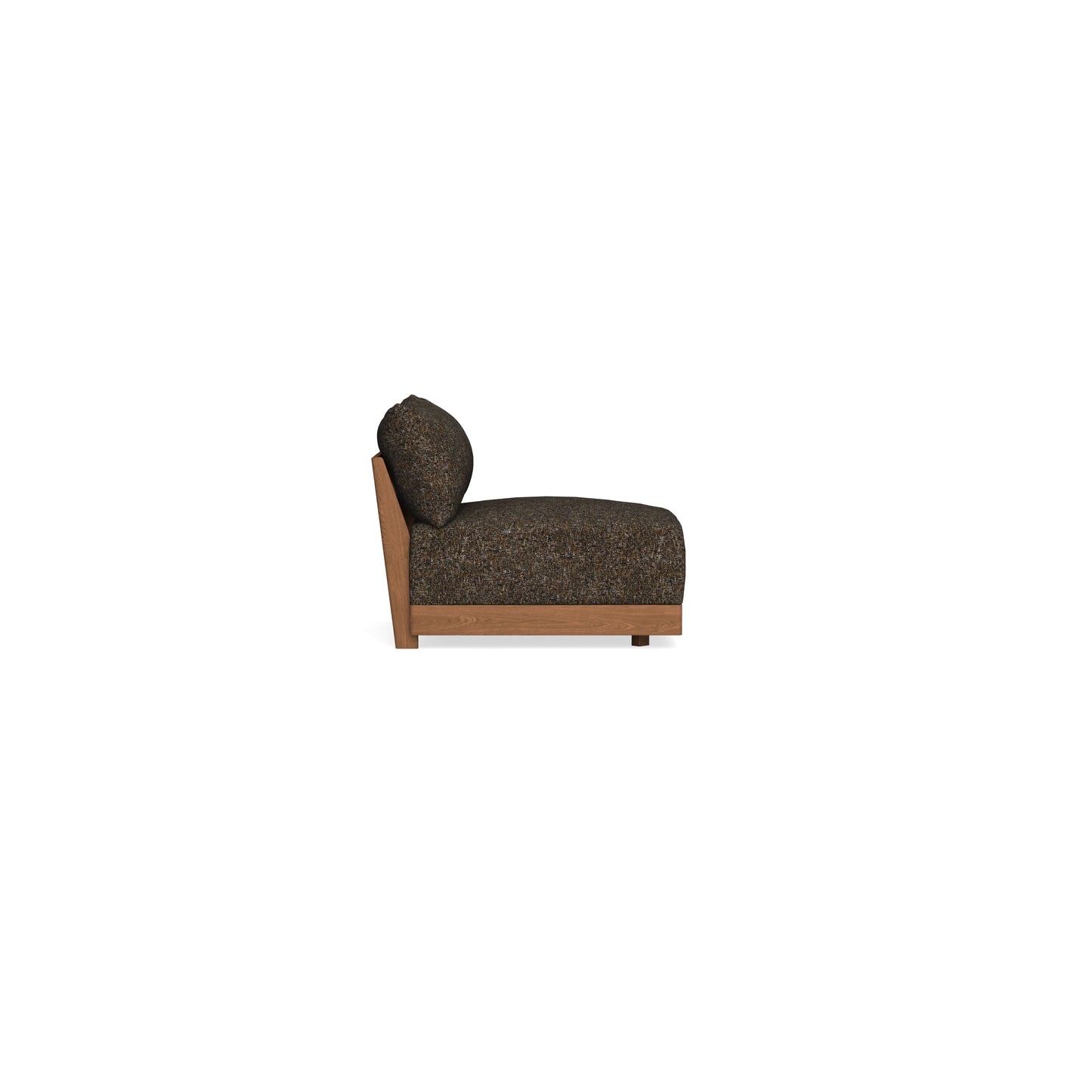 Modular Bondi Espresso Armless Chair in Phantom | Memory Foam Blend