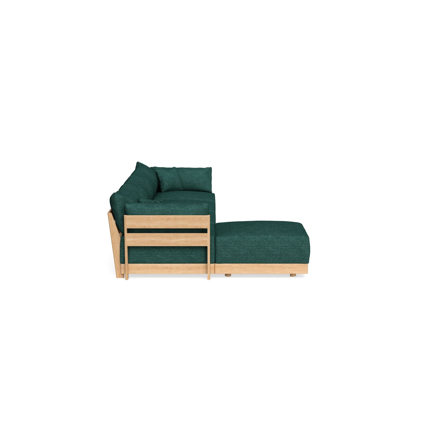 Slipcover Only - Modular Bondi 4-Seater Sectional in Forest Green