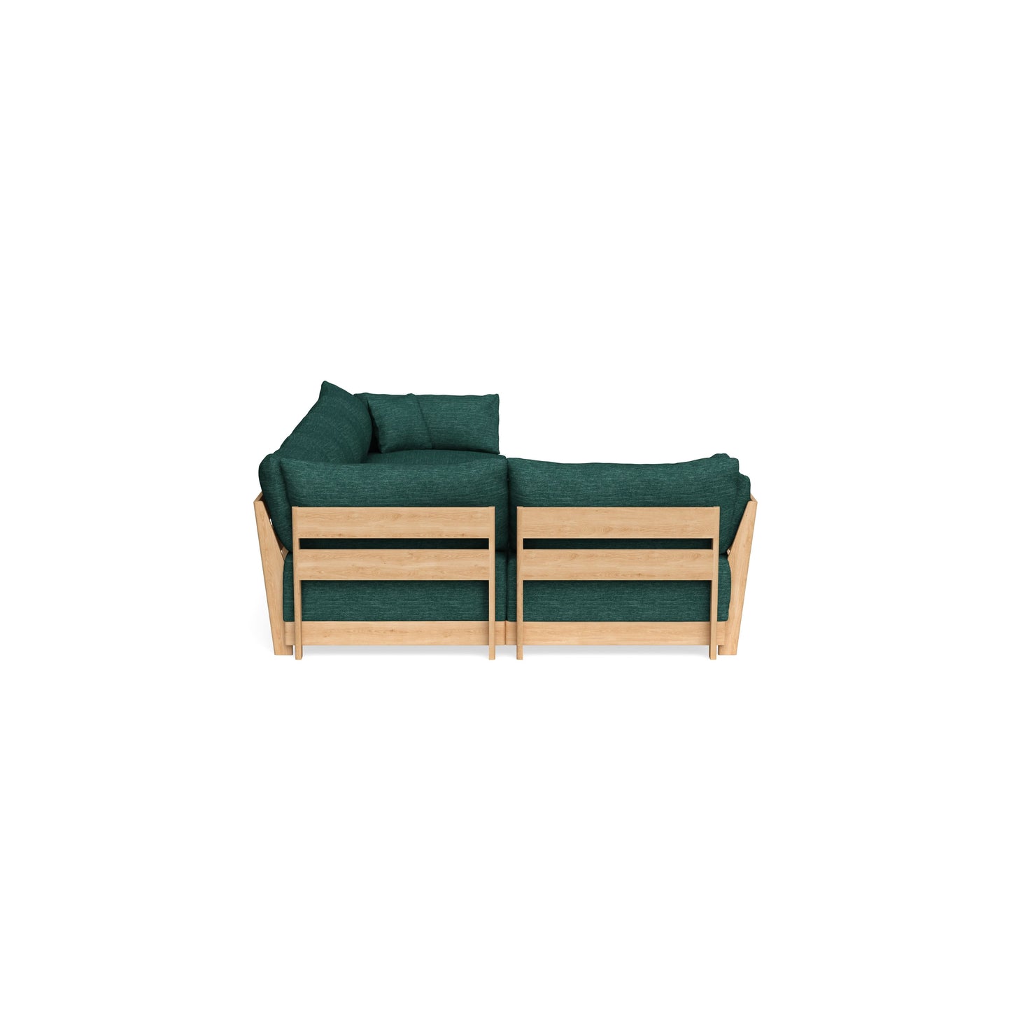 Slipcover Only - Modular Bondi 5-Seater L-Sectional in Forest Green