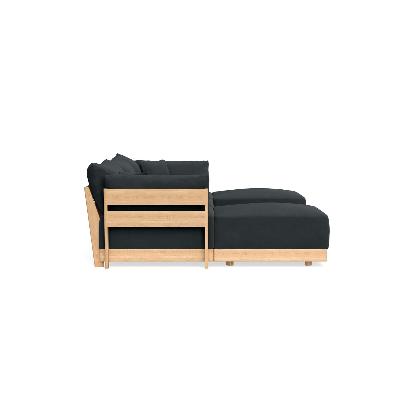 Slipcover Only - Modular Bondi 3-Seater U-Sectional in Obsidian