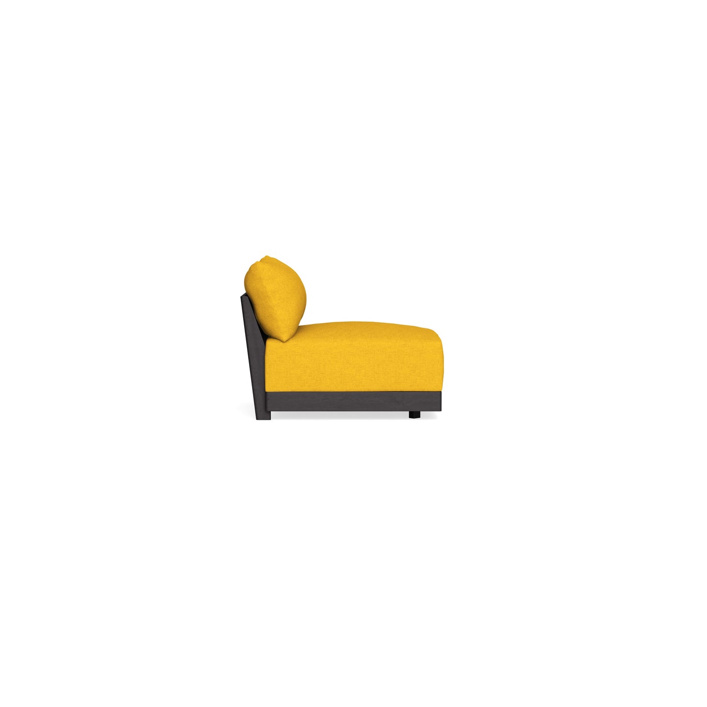 Modular Bondi Black Armless Chair in Sunflower | Memory Foam Blend