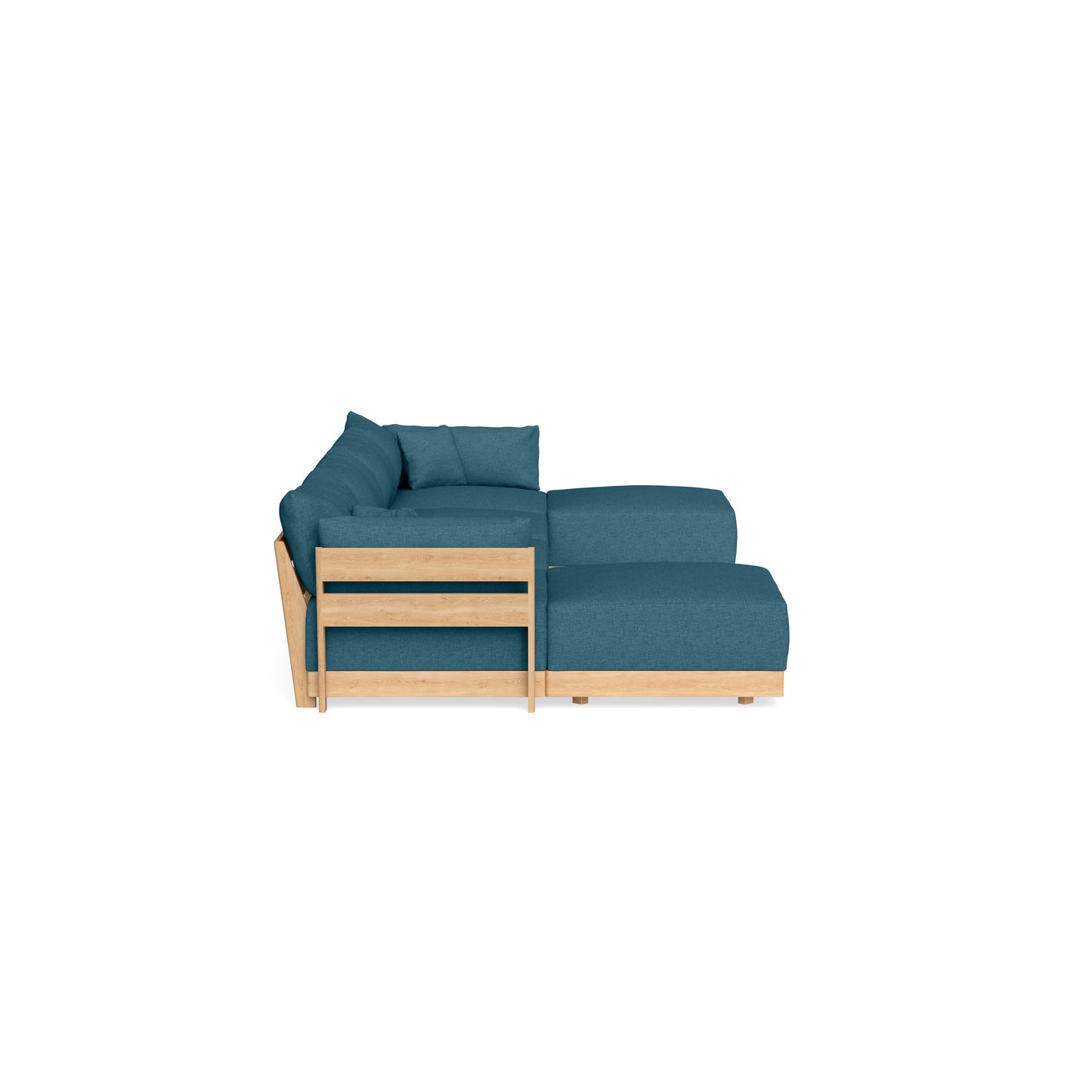 Slipcover Only - Modular Bondi 4-Seater U-Sectional in Aegean Blue