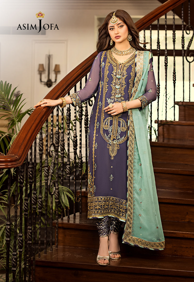 AJJM-09 EMBROIDERED CHIFFON 3 PCS