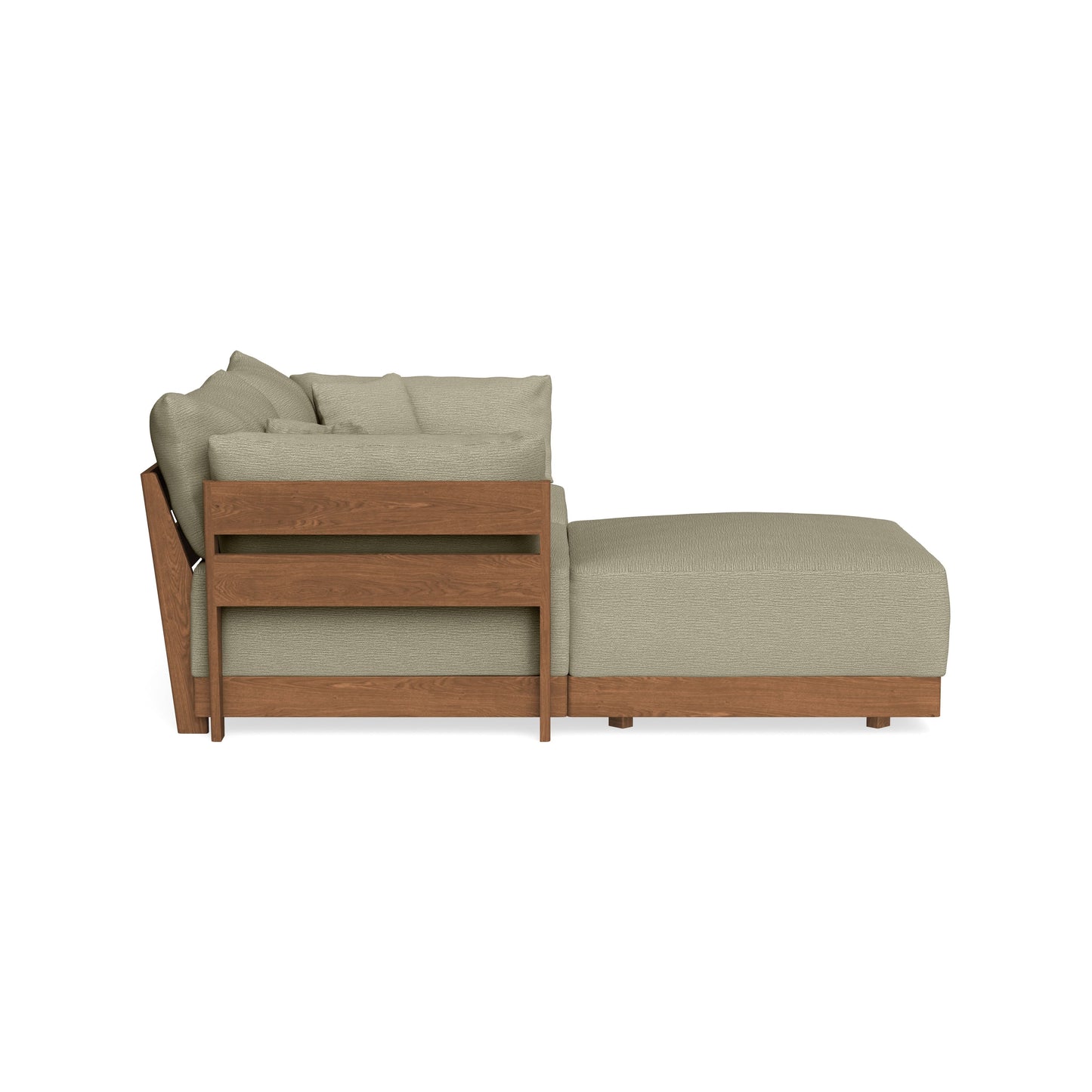 Modular Bondi Espresso 2-Seater Sectional in Cappuccino | Memory Foam Blend