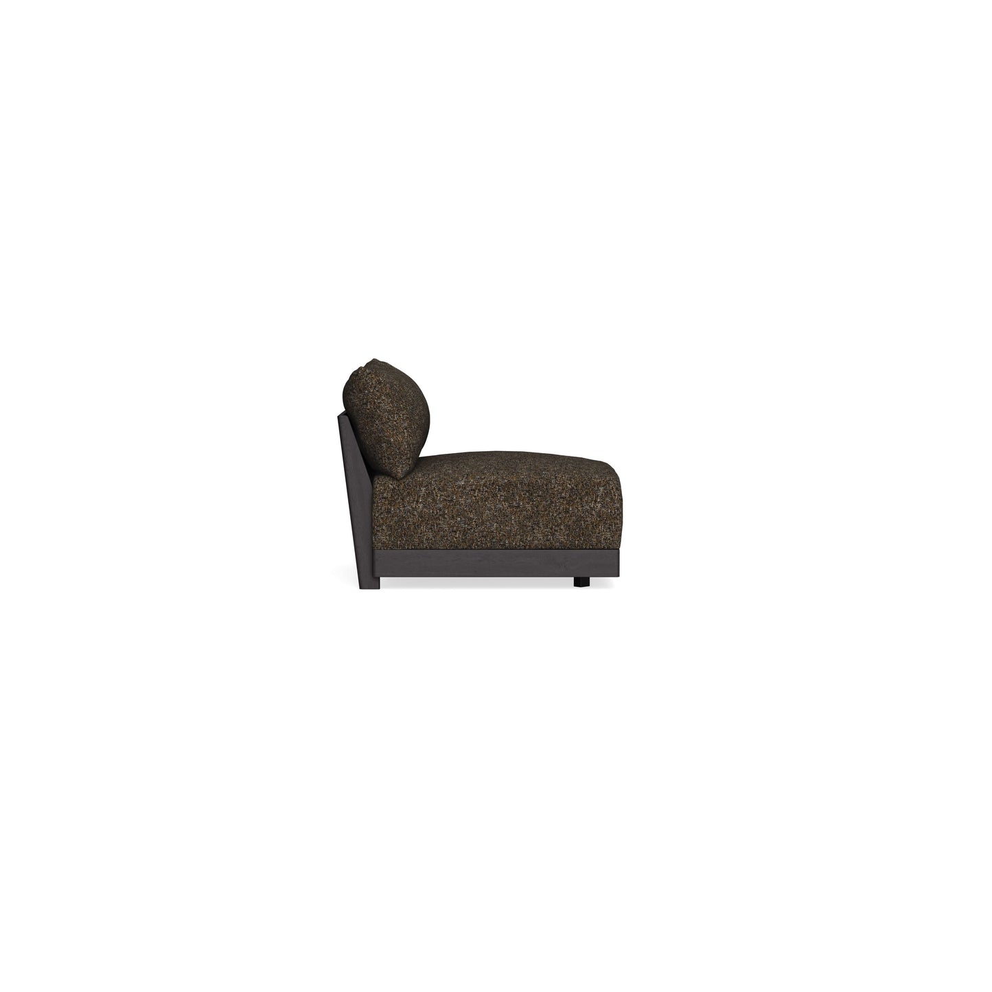 Modular Bondi Black Armless Chair in Phantom | Classic Blend