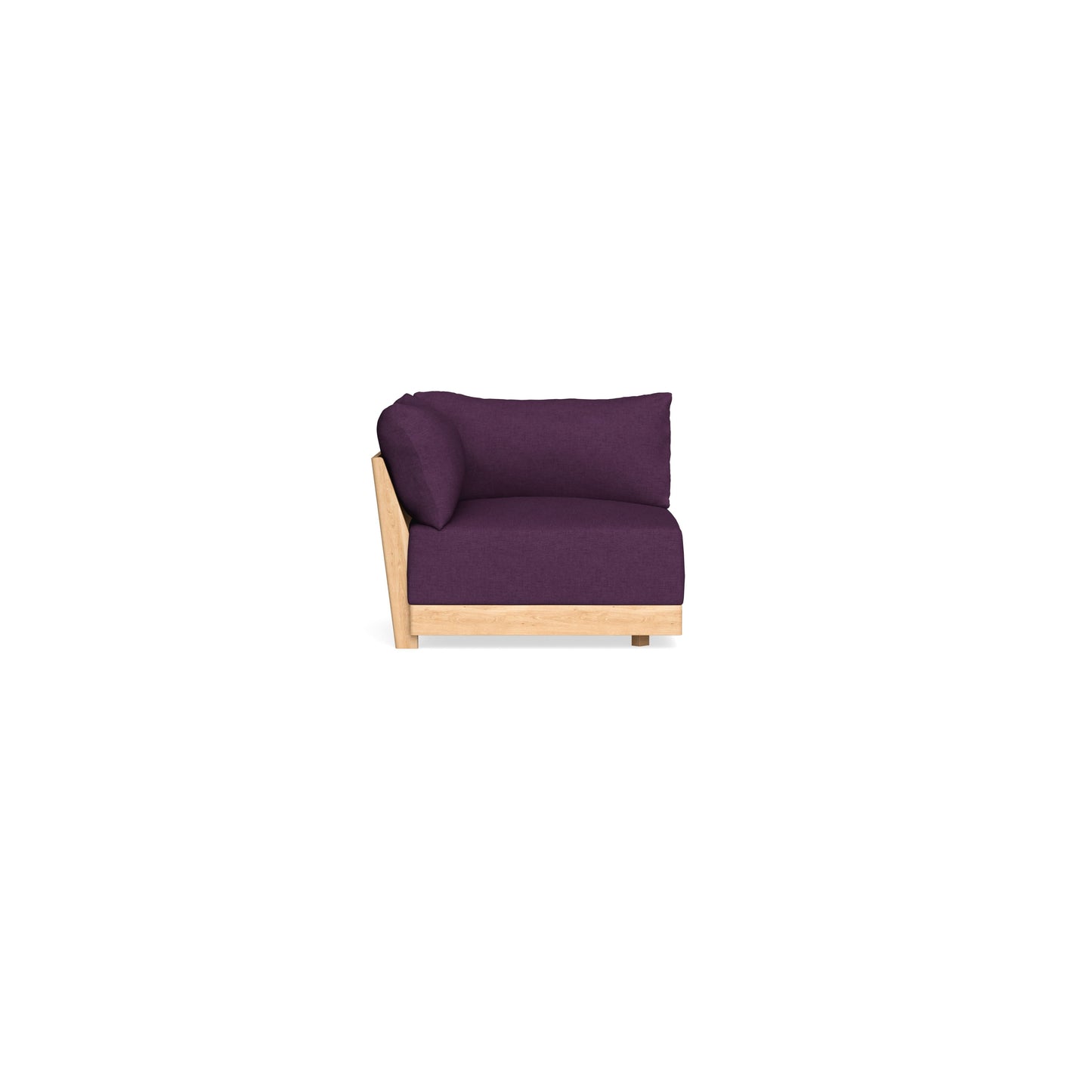 Modular Bondi Latte Corner Chair in Aubergine | Memory Foam Blend