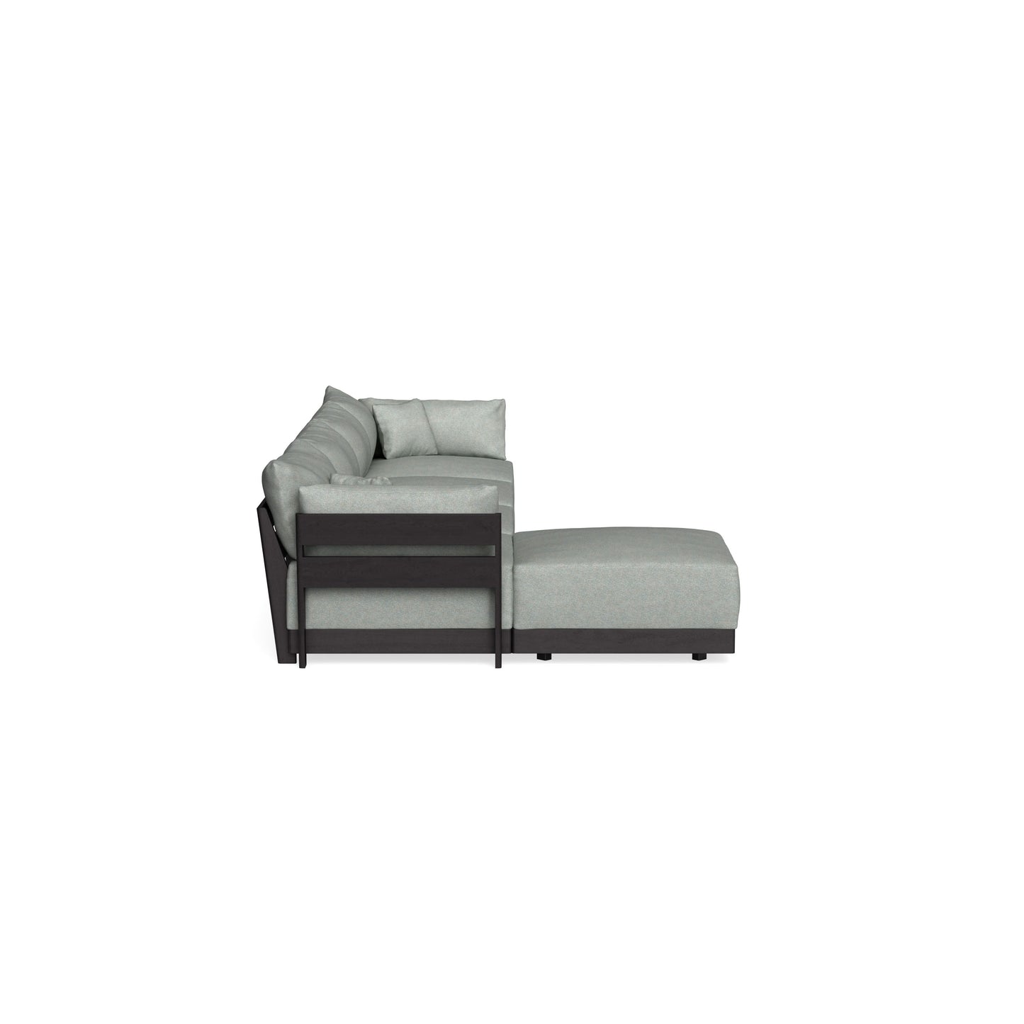 Modular Bondi Black 4-Seater Sectional in Spa | Classic Blend