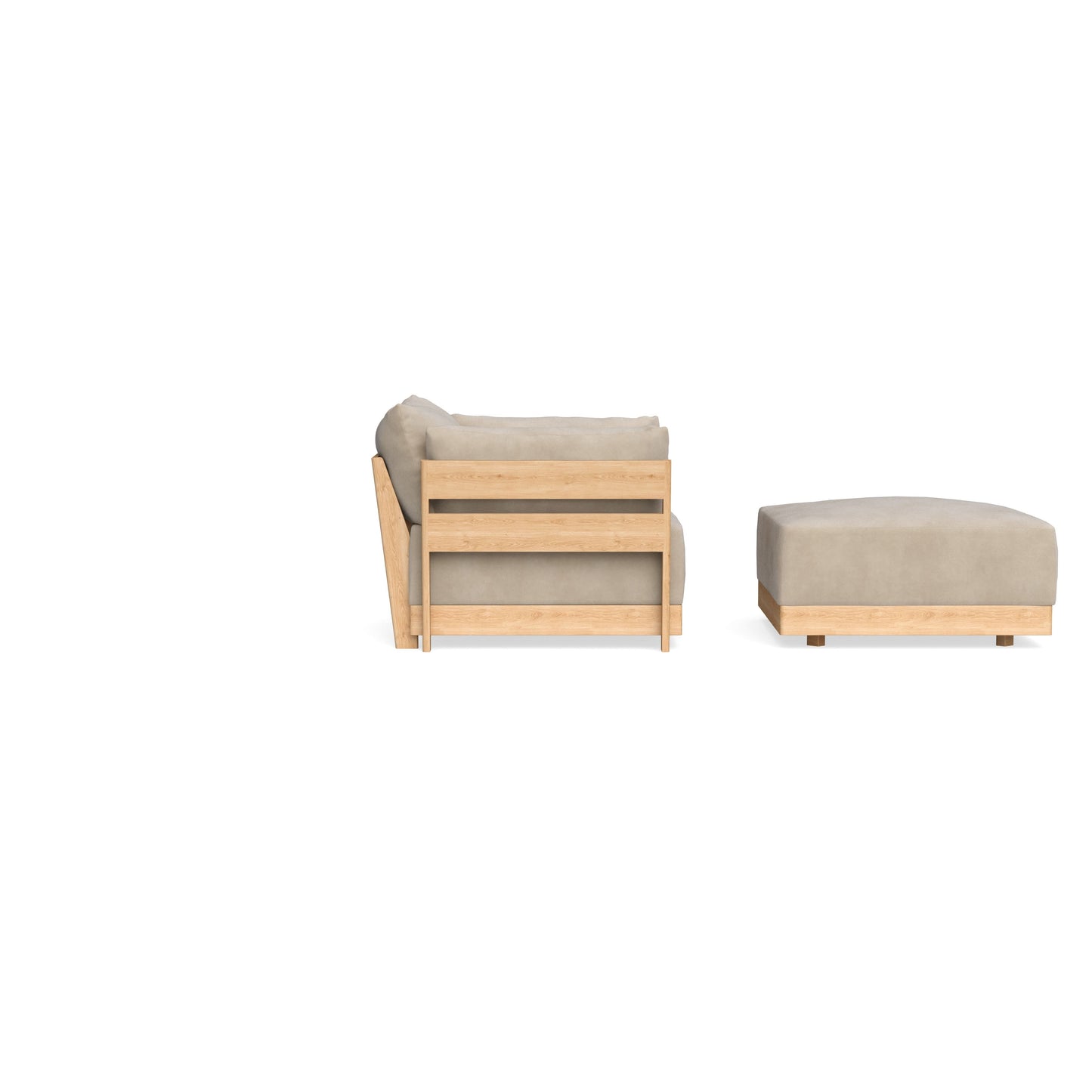 Slipcover Only - Modular Bondi Armchair + Ottoman in Oyster