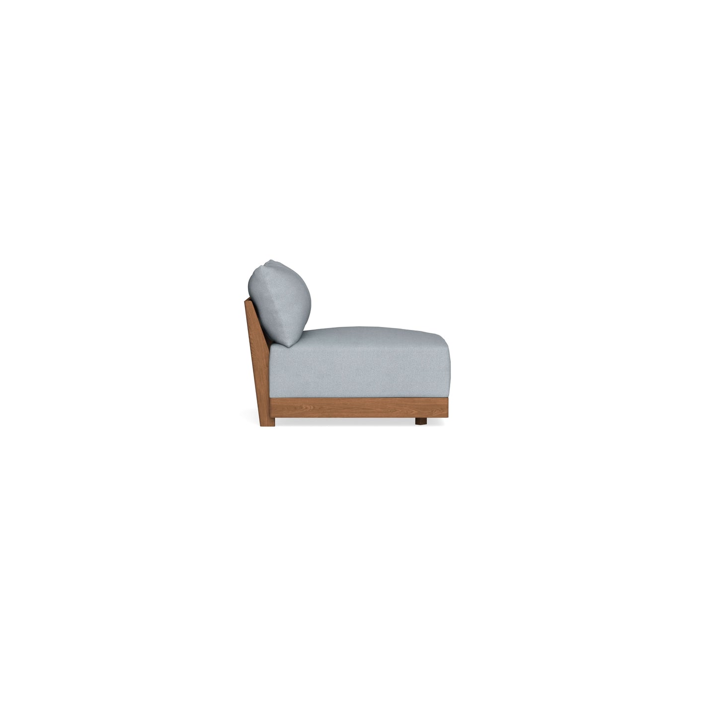 Modular Bondi Espresso Armless Chair in Ash | Memory Foam Blend