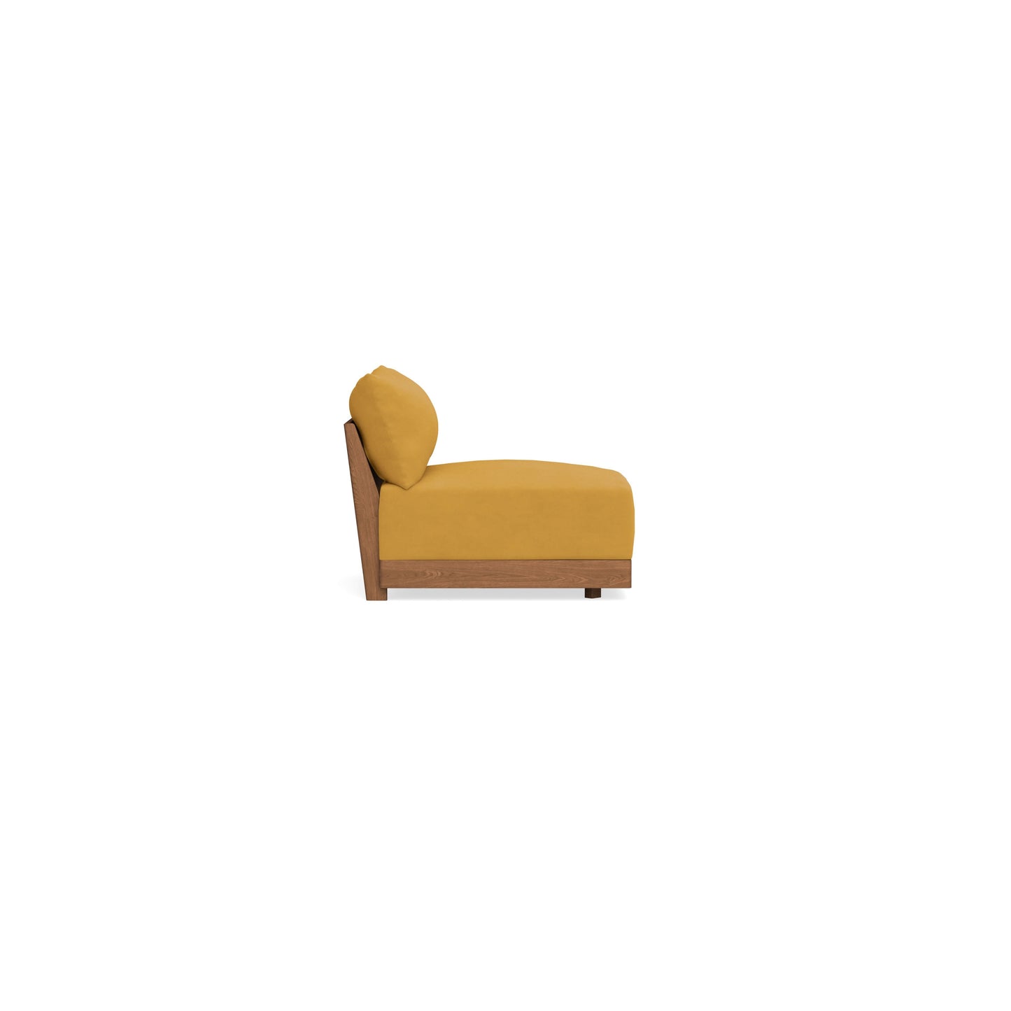 Modular Bondi Espresso Armless Chair in Honey | Memory Foam Blend