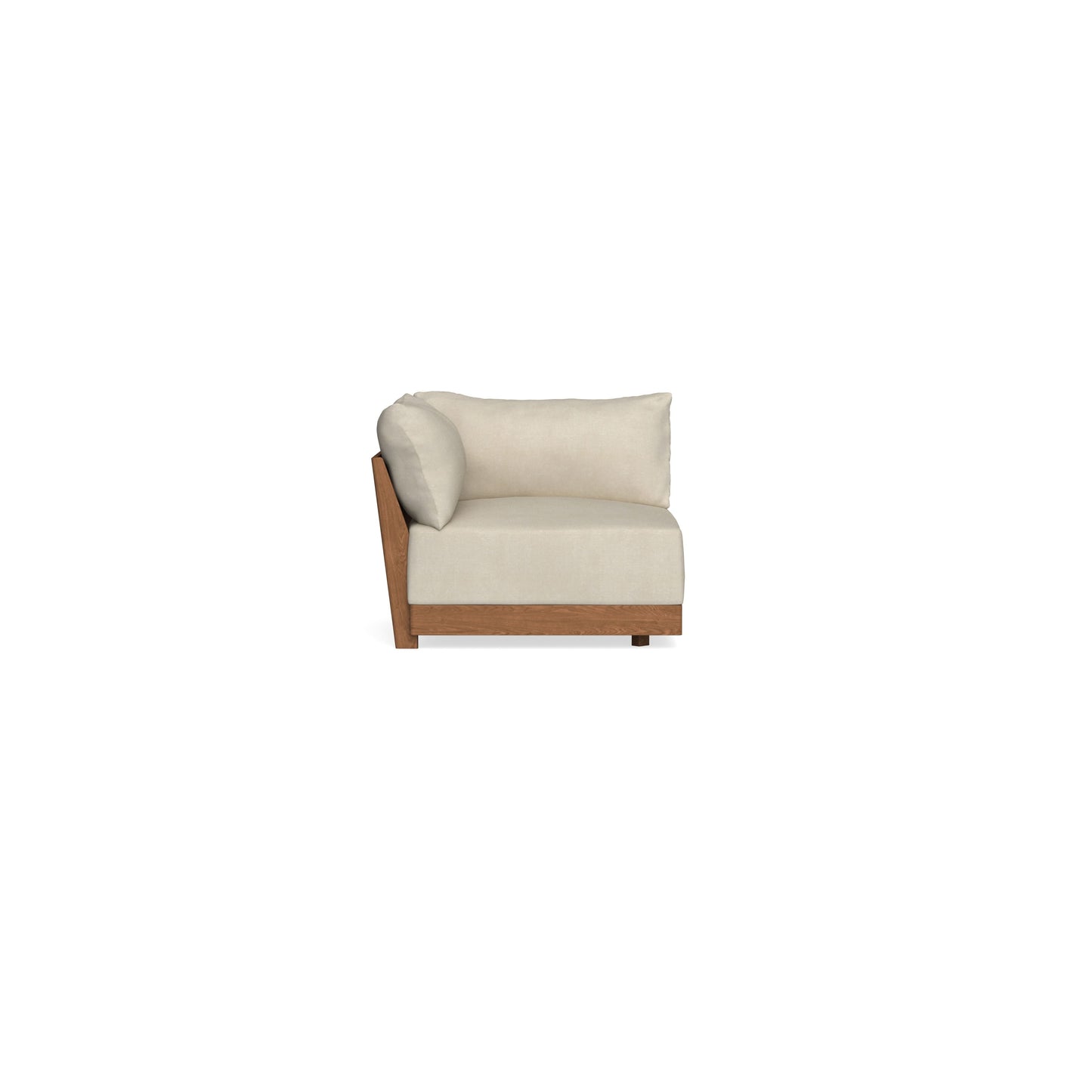Modular Bondi Espresso Corner Chair in Almond | Memory Foam Blend