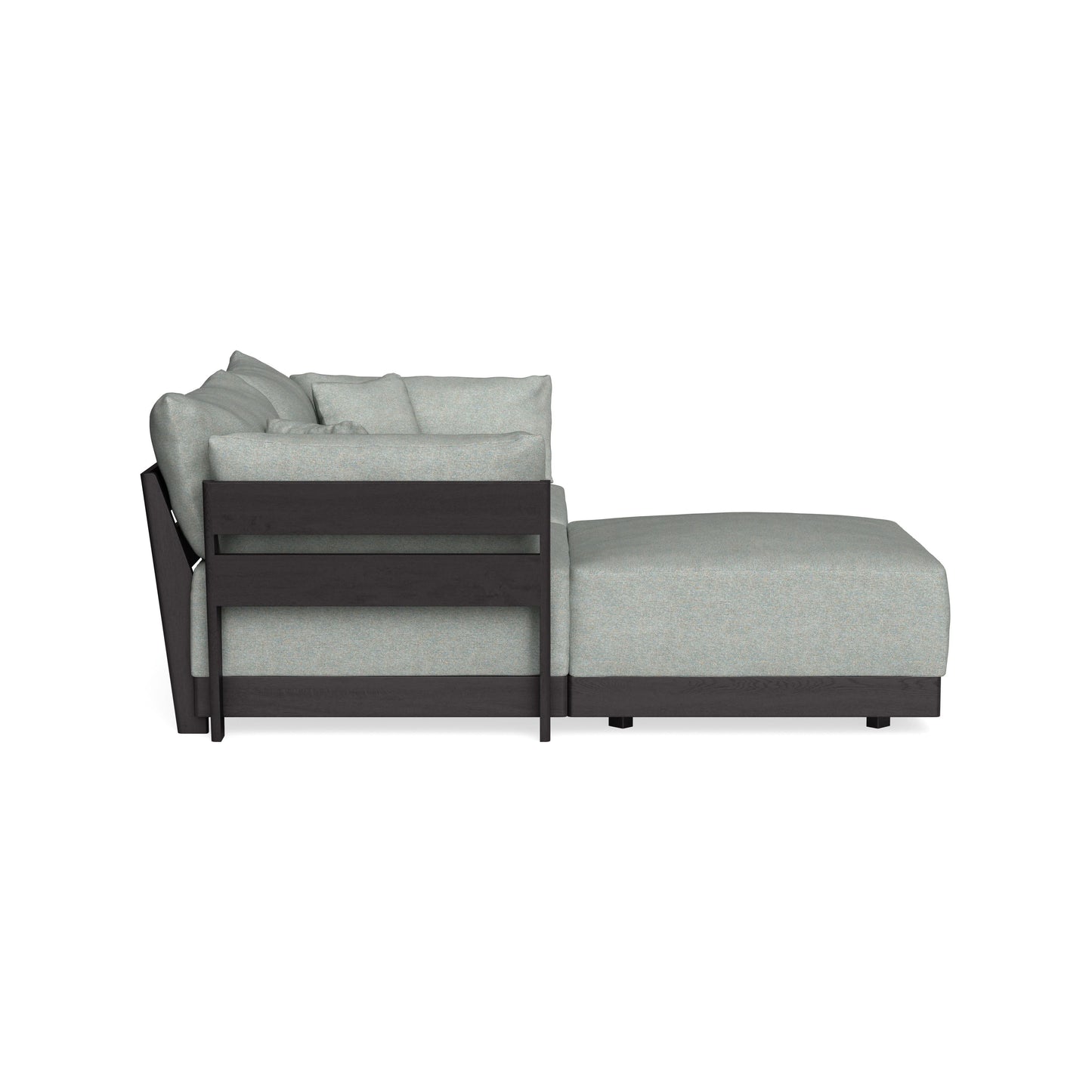 Modular Bondi Black 2-Seater Sectional in Spa | Memory Foam Blend