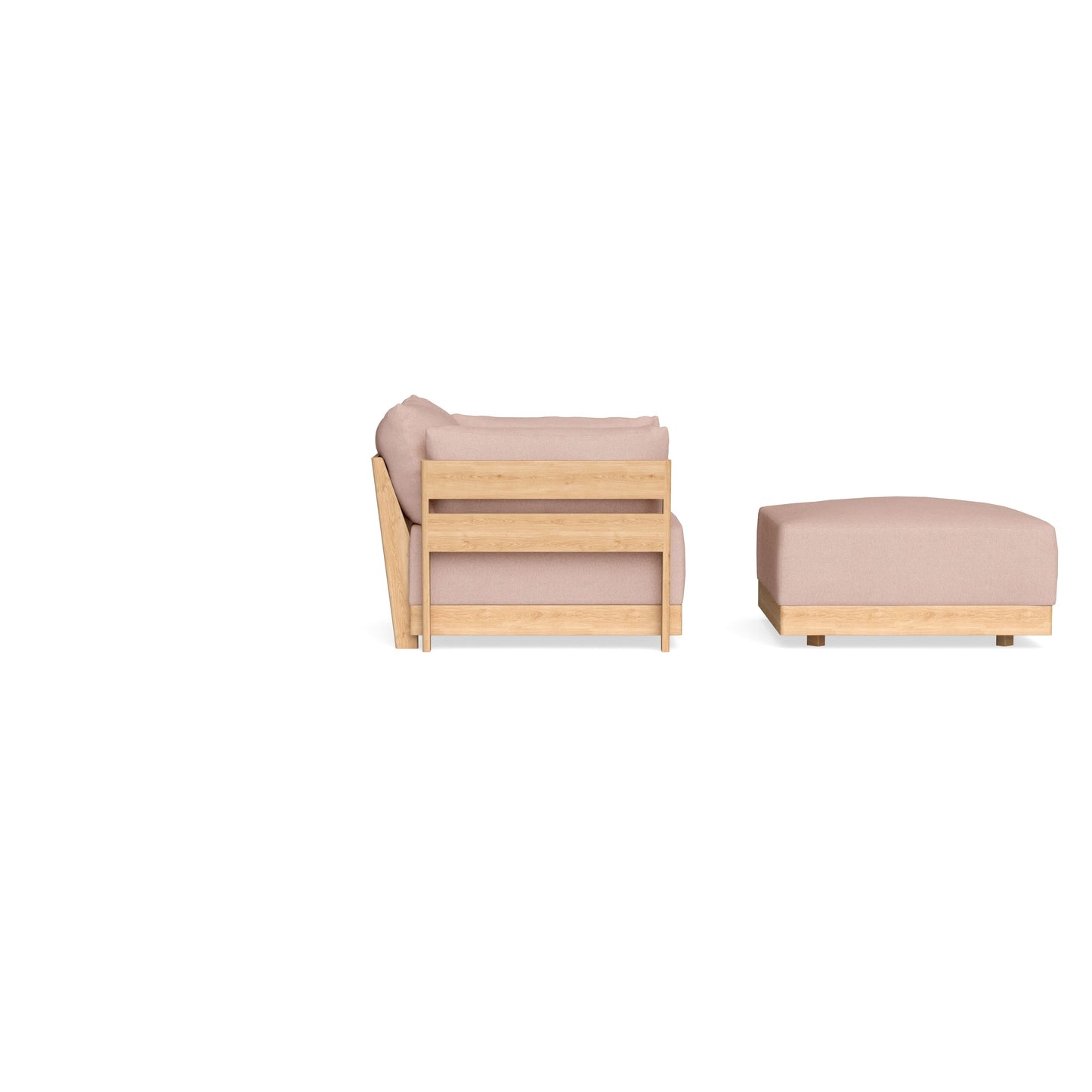 Slipcover Only - Modular Bondi Armchair + Ottoman in Rose Quartz