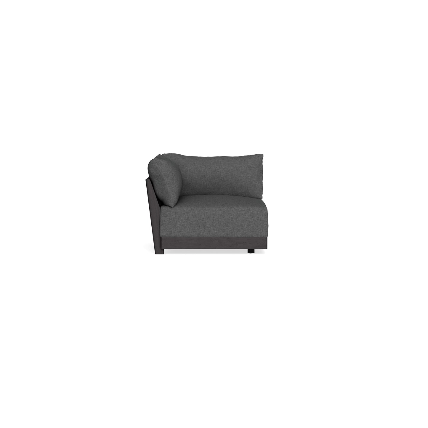 Modular Bondi Black Corner Chair in Pebble | Memory Foam Blend