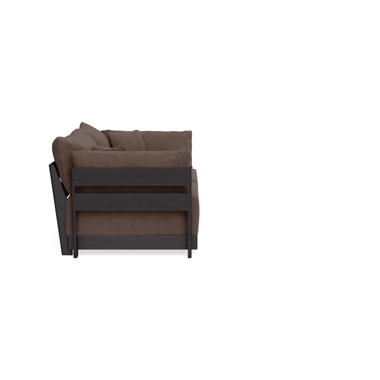 Modular Bondi Black 2-Seater Sofa in Chocolate | Memory Foam Blend