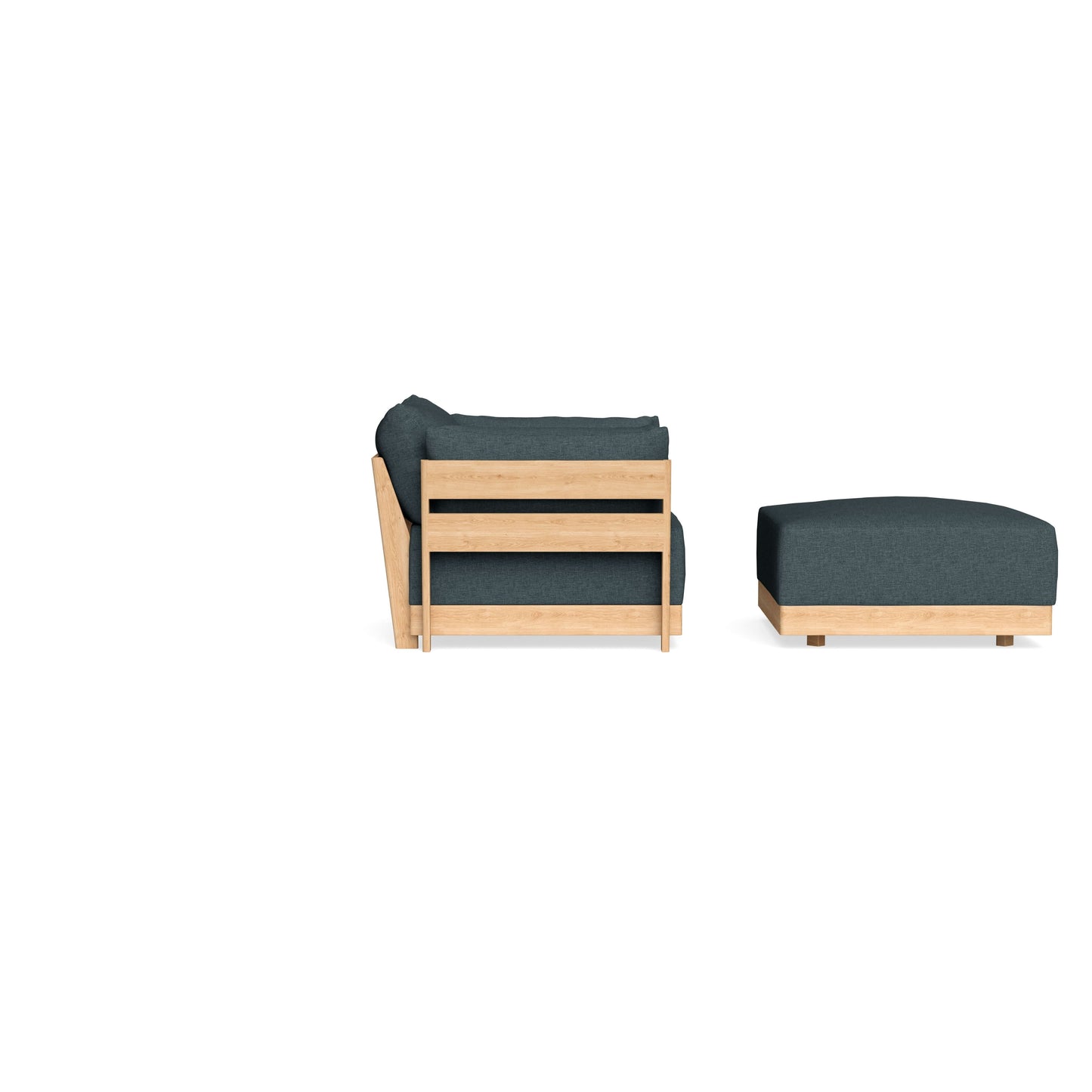 Slipcover Only - Modular Bondi Armchair + Ottoman in Ocean Gray