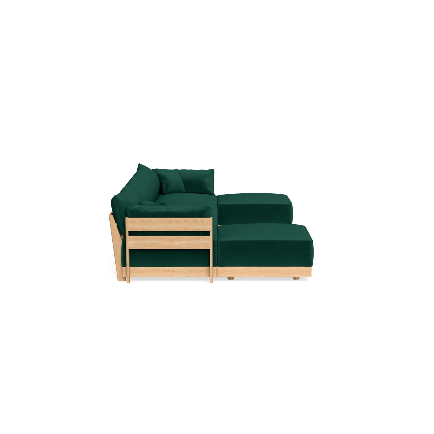 Slipcover Only - Modular Bondi 4-Seater U-Sectional in Evergreen