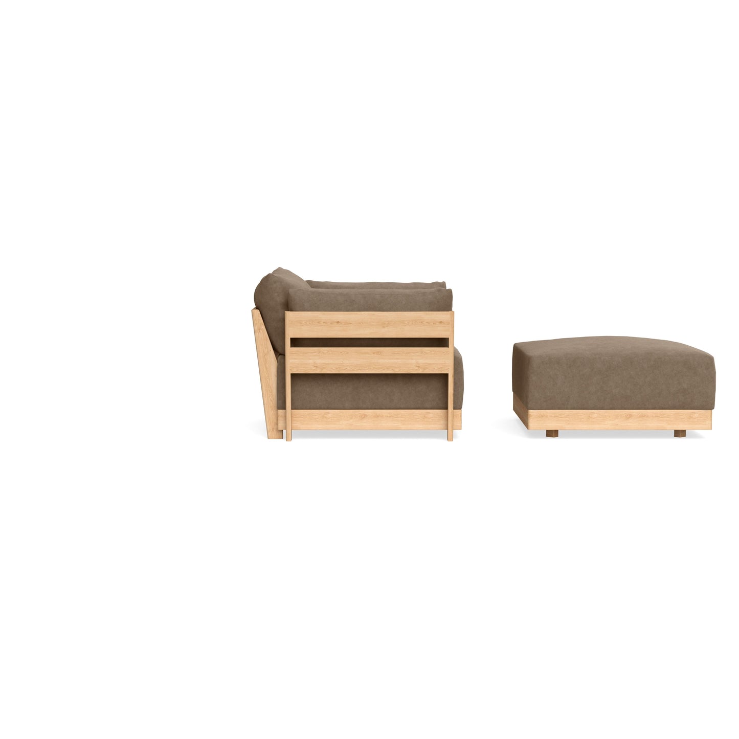 Slipcover Only - Modular Bondi Armchair + Ottoman in Coffee
