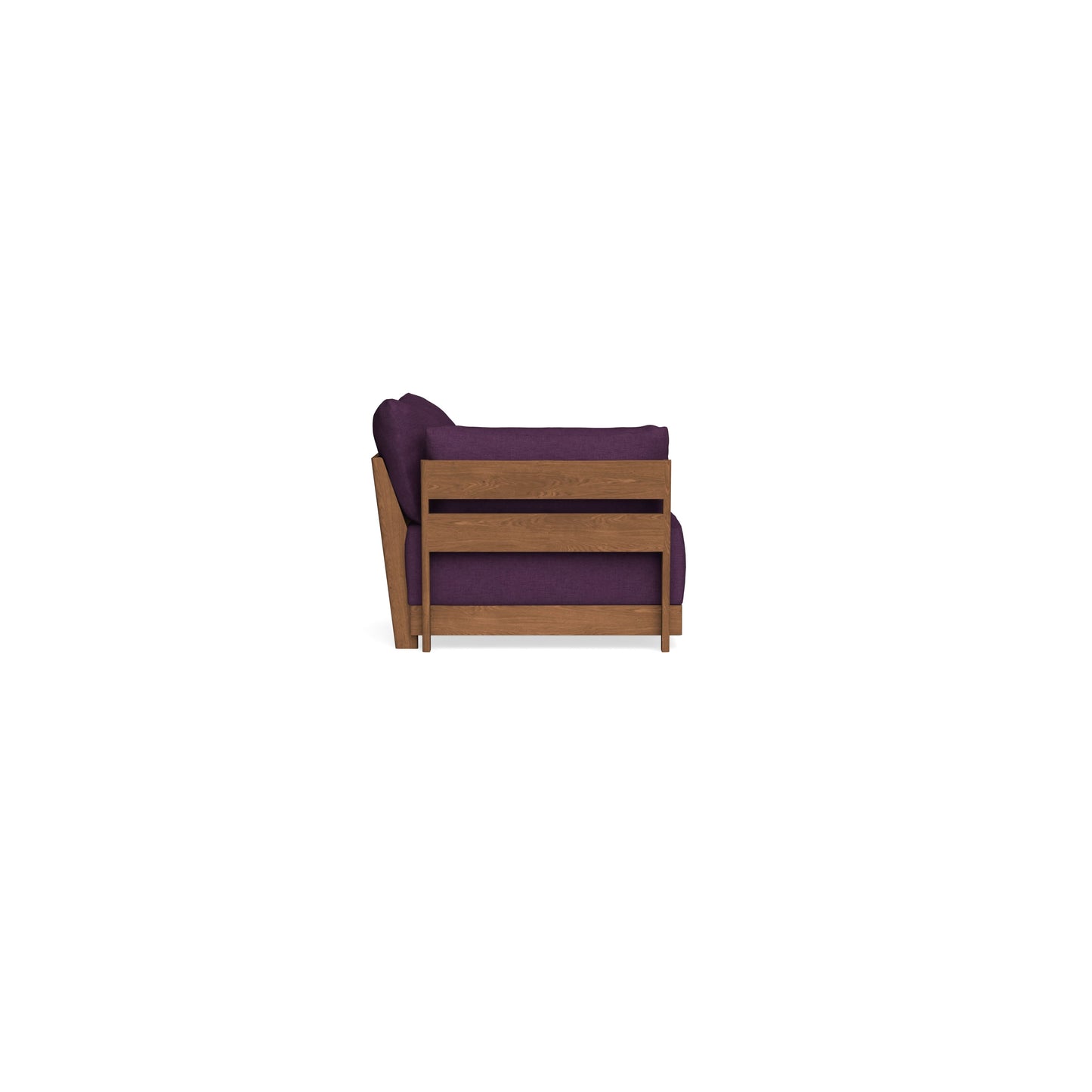 Modular Bondi Espresso End Chair in Aubergine | Memory Foam Blend