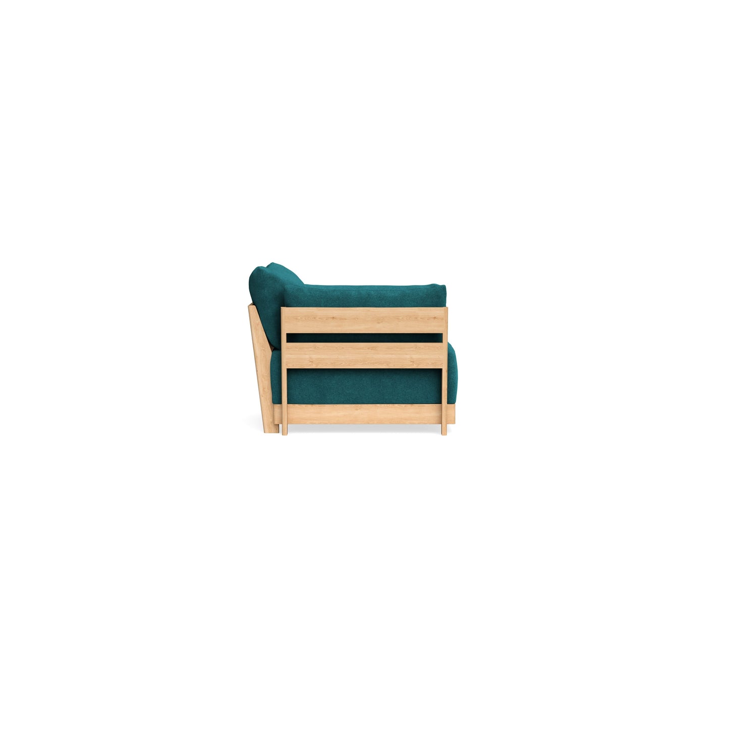 Modular Bondi Latte End Chair in Ocean | Memory Foam Blend