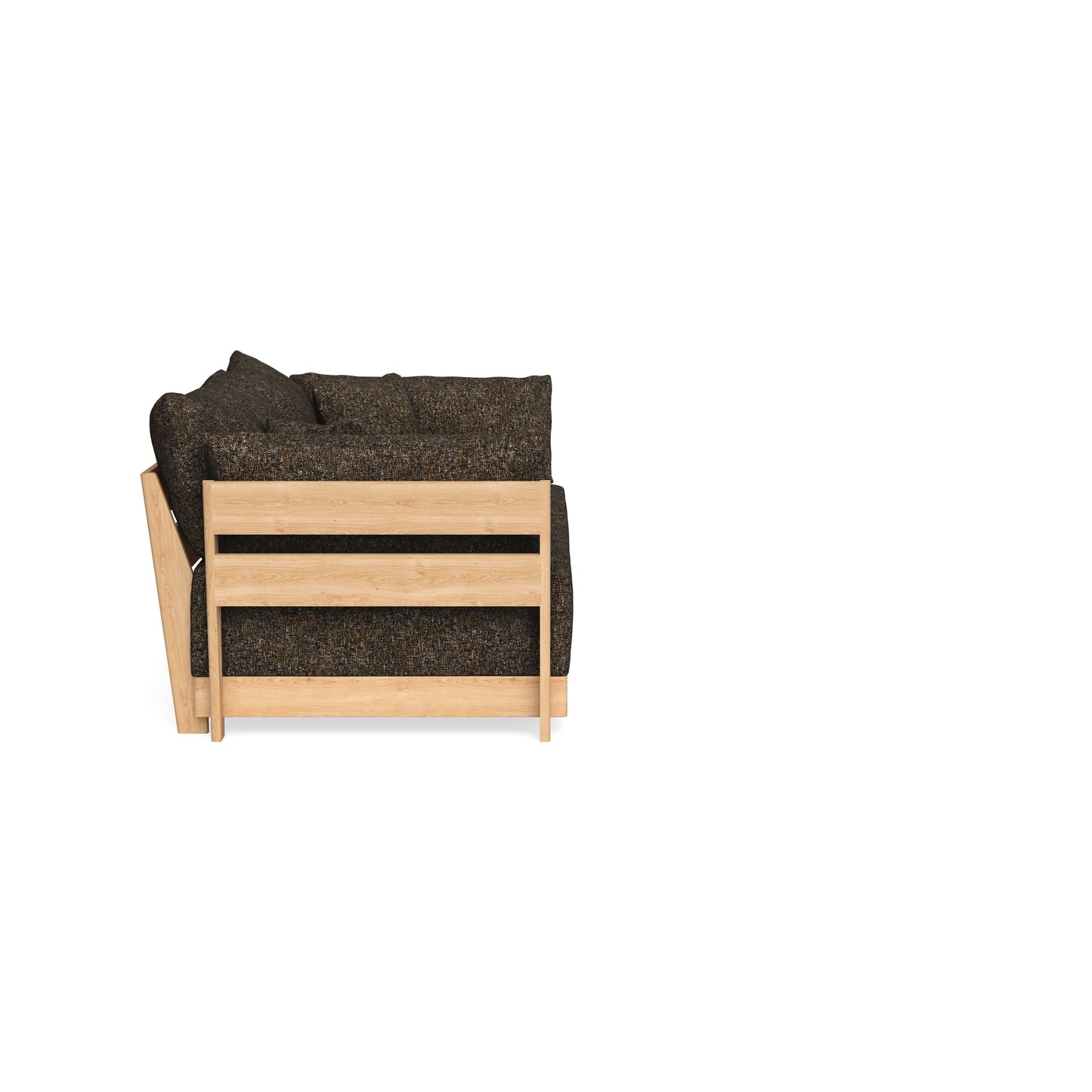 Modular Bondi Latte 2-Seater Sofa in Phantom | Memory Foam Blend