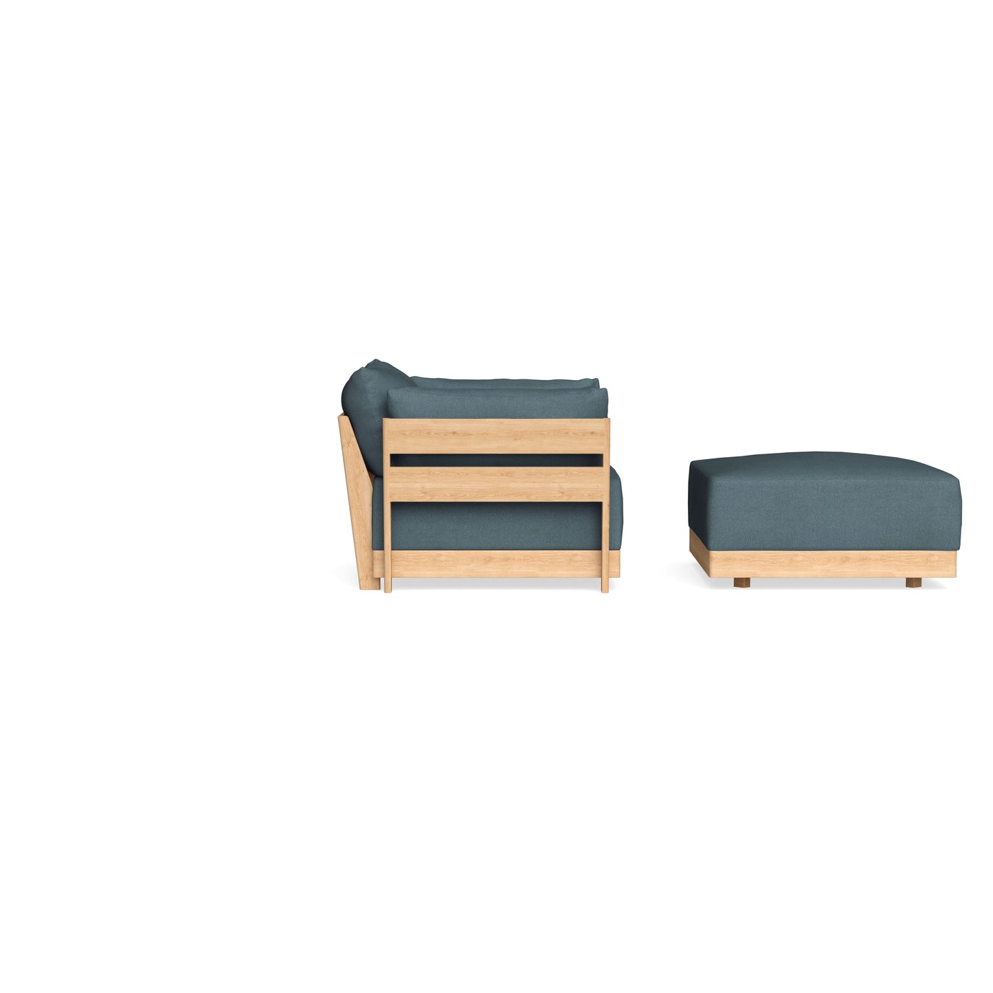 Slipcover Only - Modular Bondi Armchair + Ottoman in Slate Blue