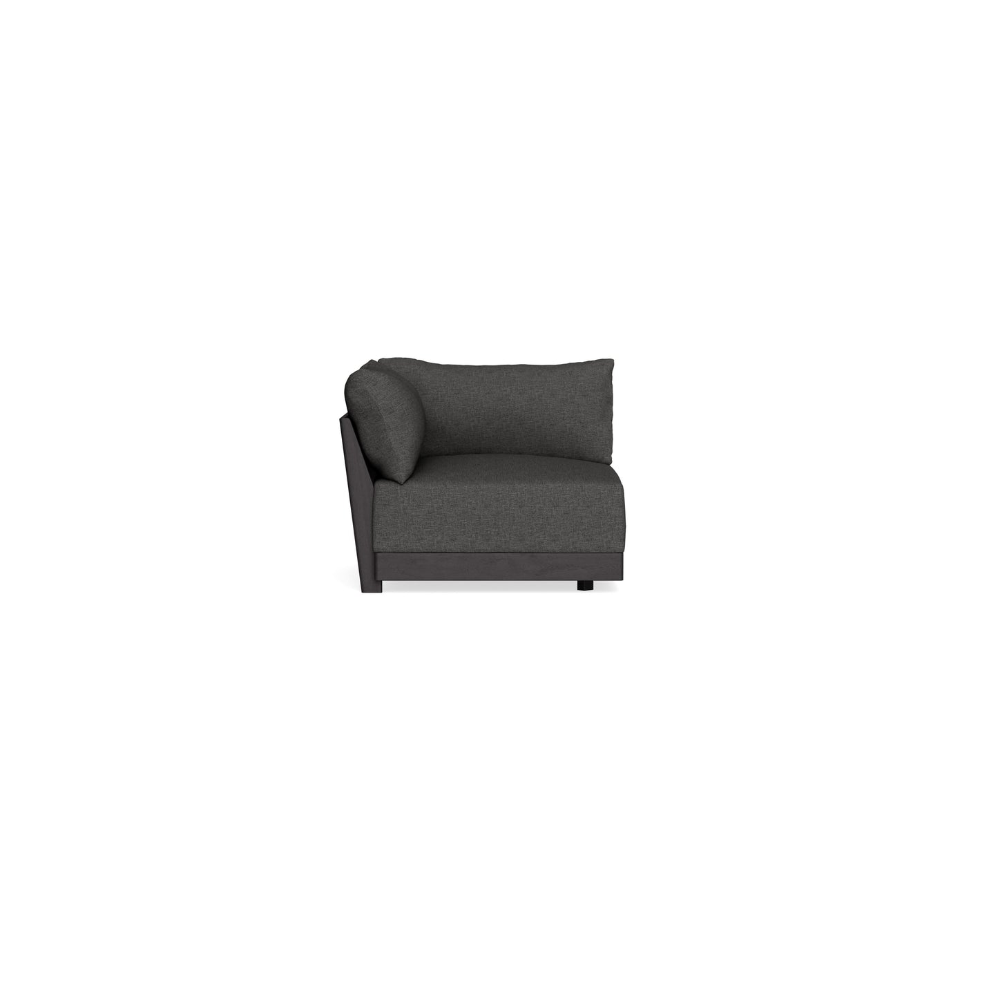 Modular Bondi Black Corner Chair in Graphite | Memory Foam Blend