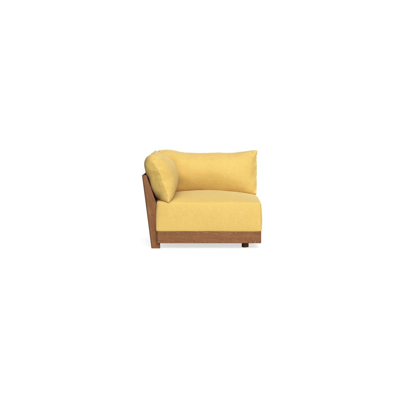 Modular Bondi Espresso Corner Chair in Goldenrod | Memory Foam Blend