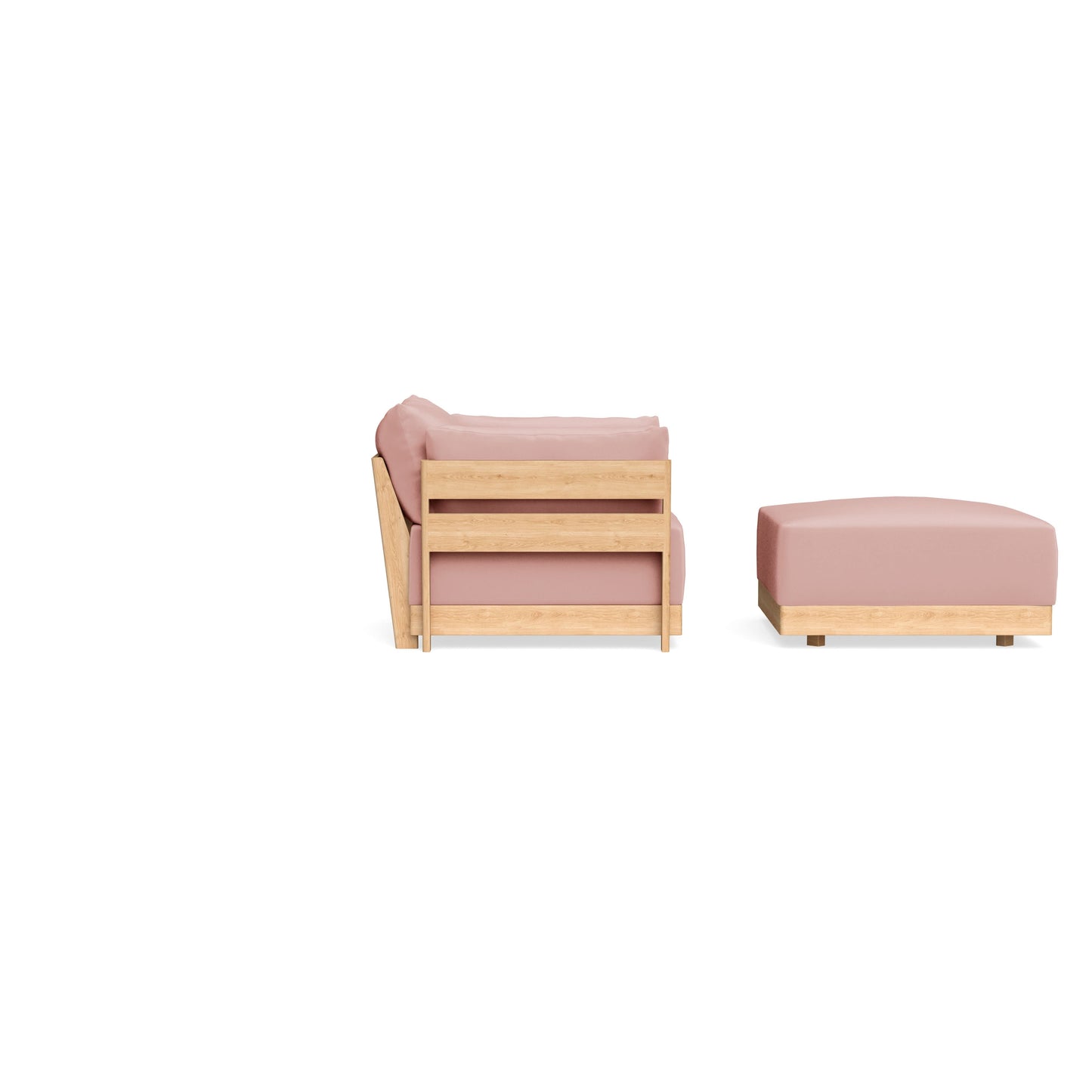 Slipcover Only - Modular Bondi Armchair + Ottoman in Powder Pink