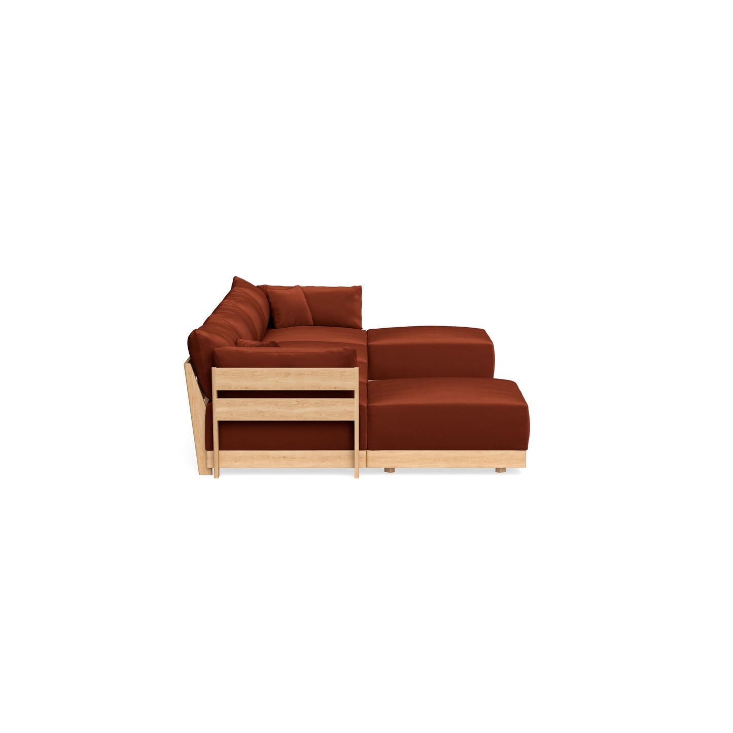 Slipcover Only - Modular Bondi 4-Seater U-Sectional in Rust