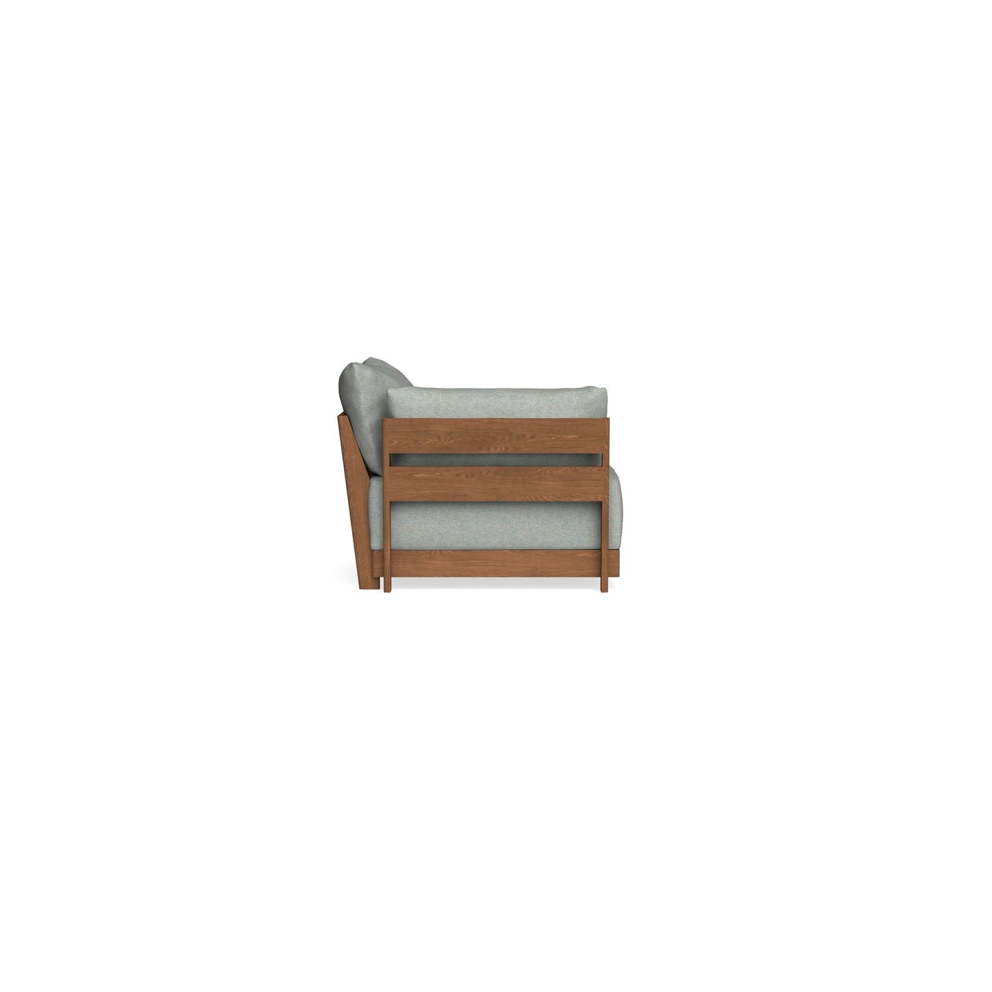 Modular Bondi Espresso End Chair in Spa | Memory Foam Blend