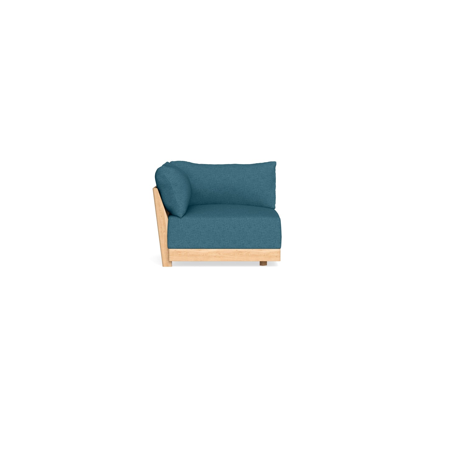 Modular Bondi Latte Corner Chair in Aegean Blue | Memory Foam Blend