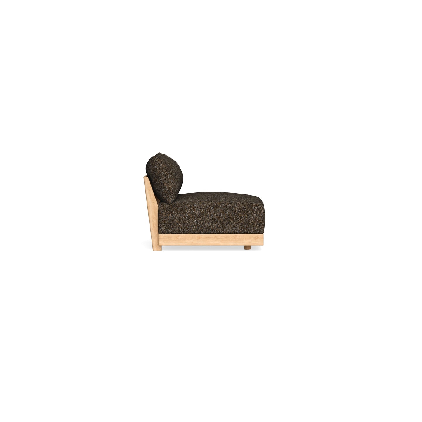 Modular Bondi Latte Armless Chair in Phantom | Memory Foam Blend