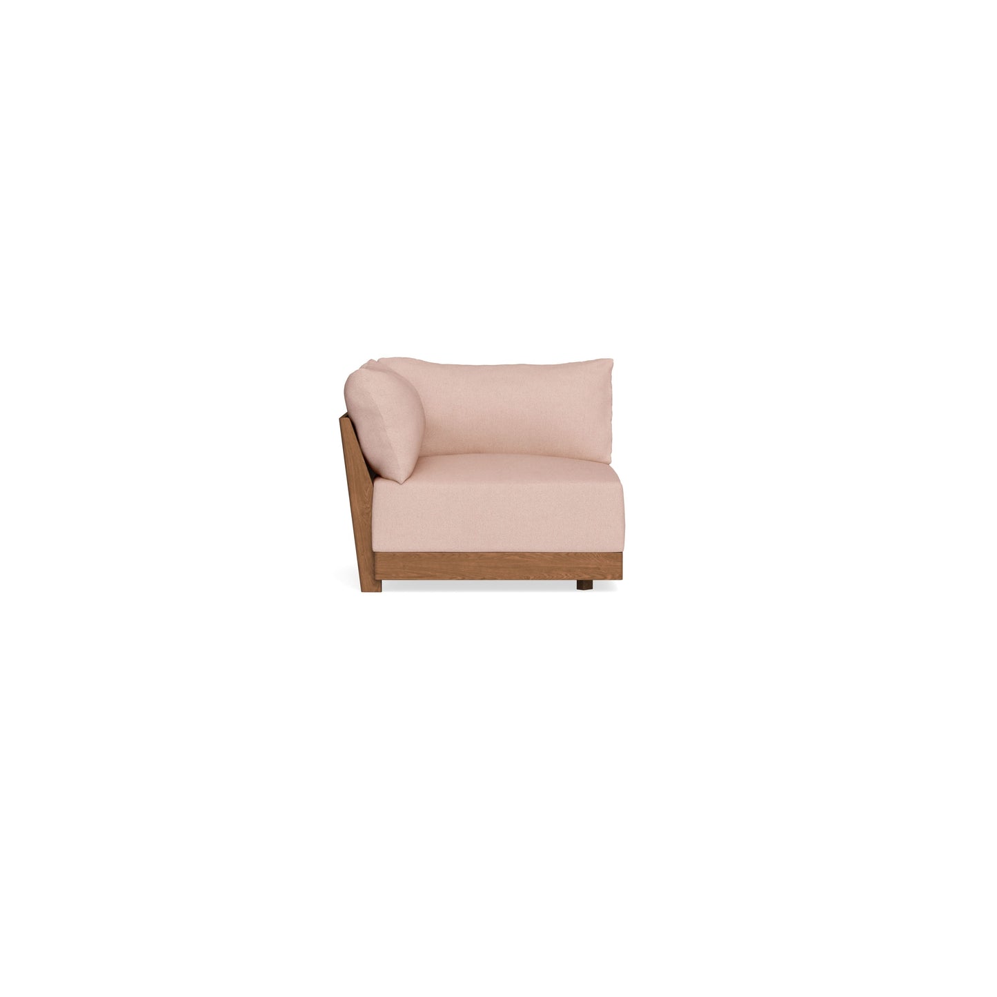 Modular Bondi Espresso Corner Chair in Rose Quartz | Memory Foam Blend