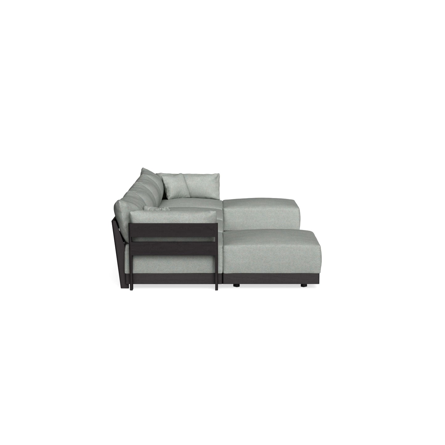 Modular Bondi Black 4-Seater U-Sectional in Spa | Classic Blend