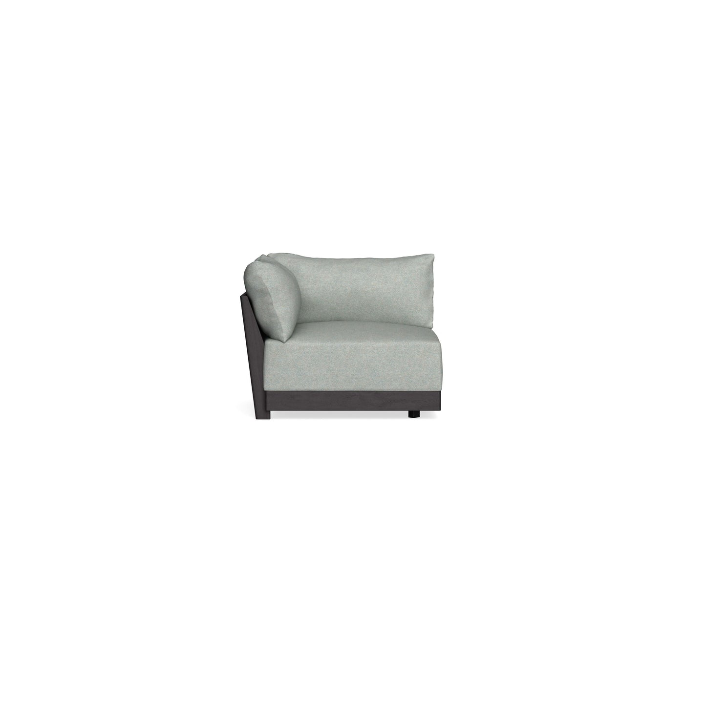Modular Bondi Black Corner Chair in Spa | Memory Foam Blend