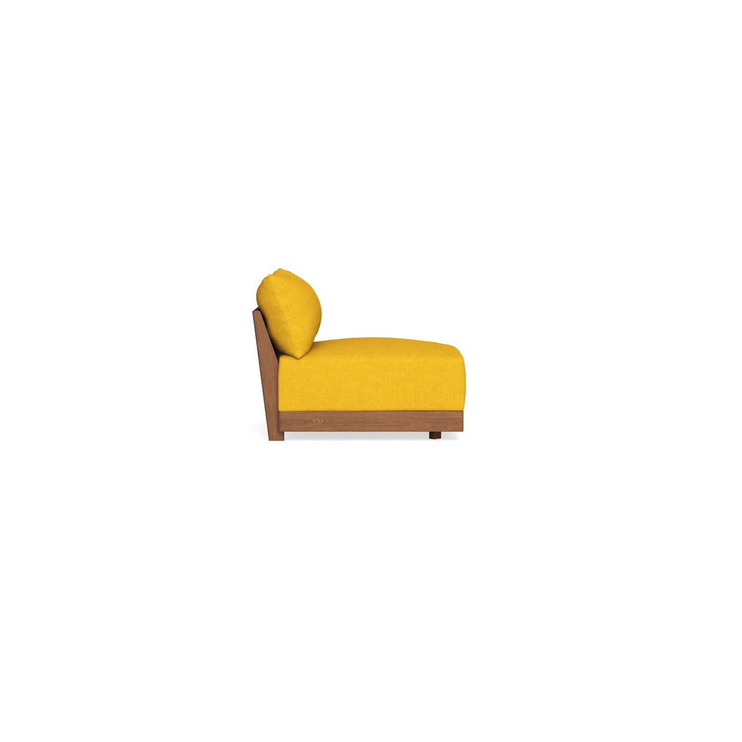 Modular Bondi Espresso Armless Chair in Sunflower | Memory Foam Blend