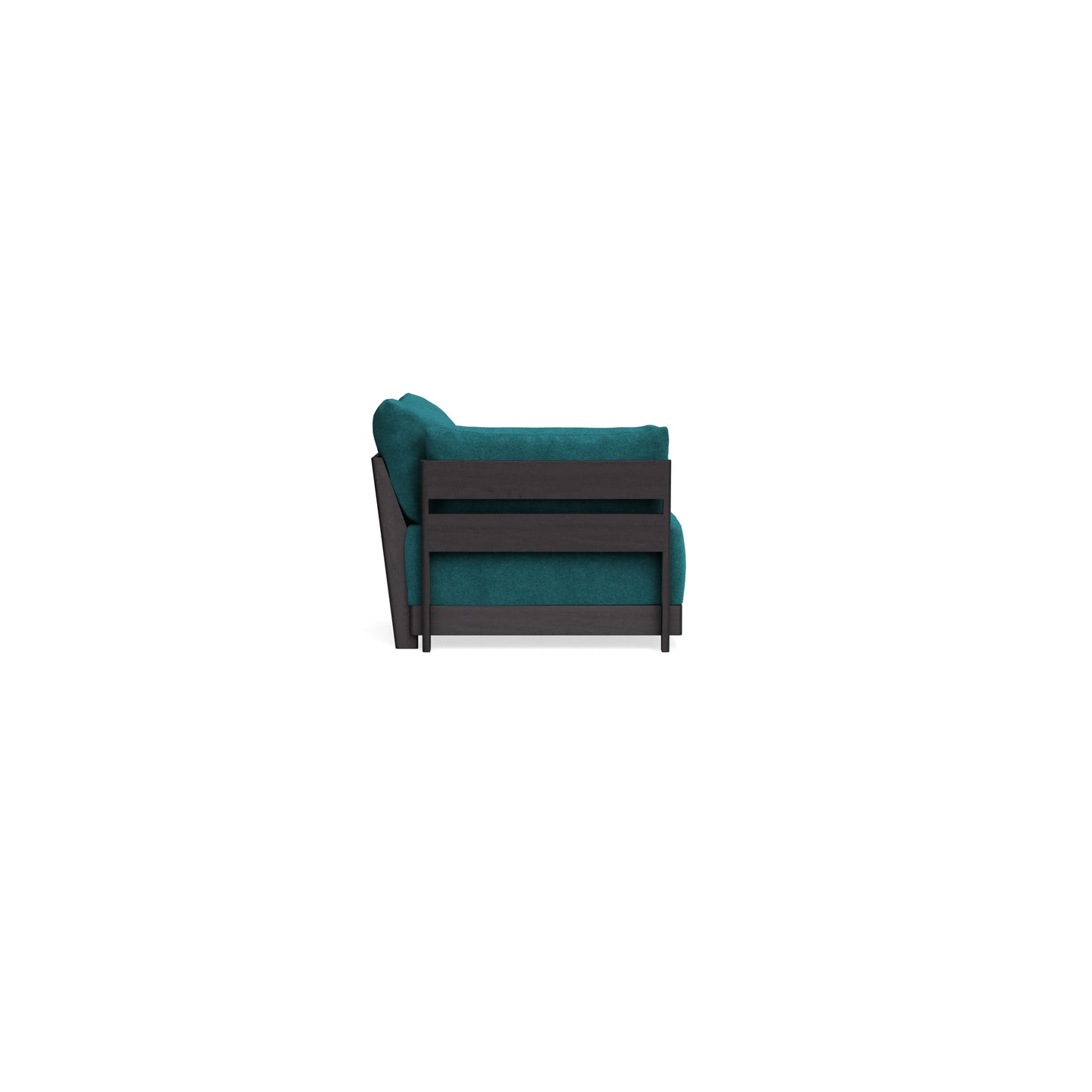 Modular Bondi Black End Chair in Ocean | Memory Foam Blend