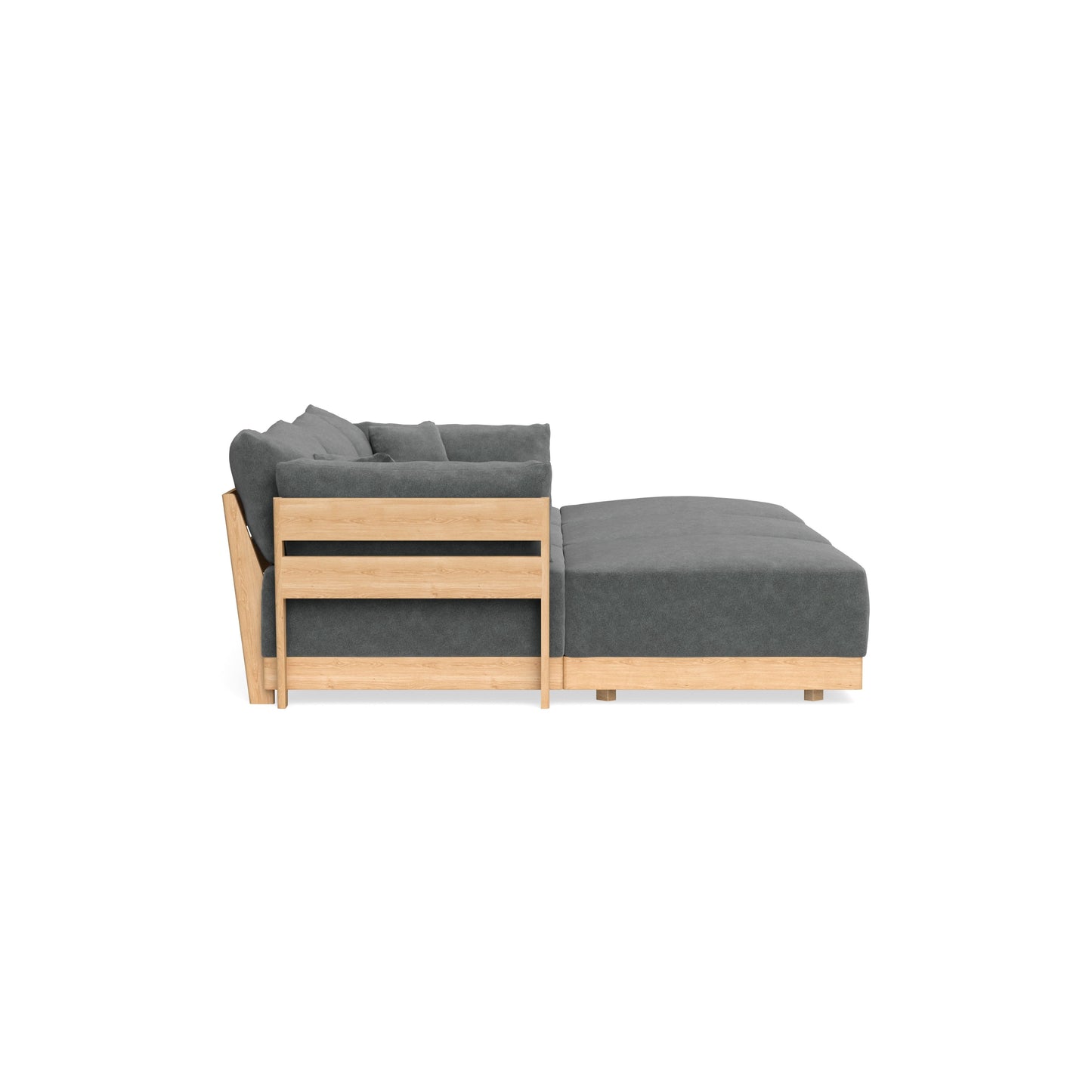 Slipcover Only - Modular Bondi 3-Seater Daybed Sofa Sectional in Chimney Gray