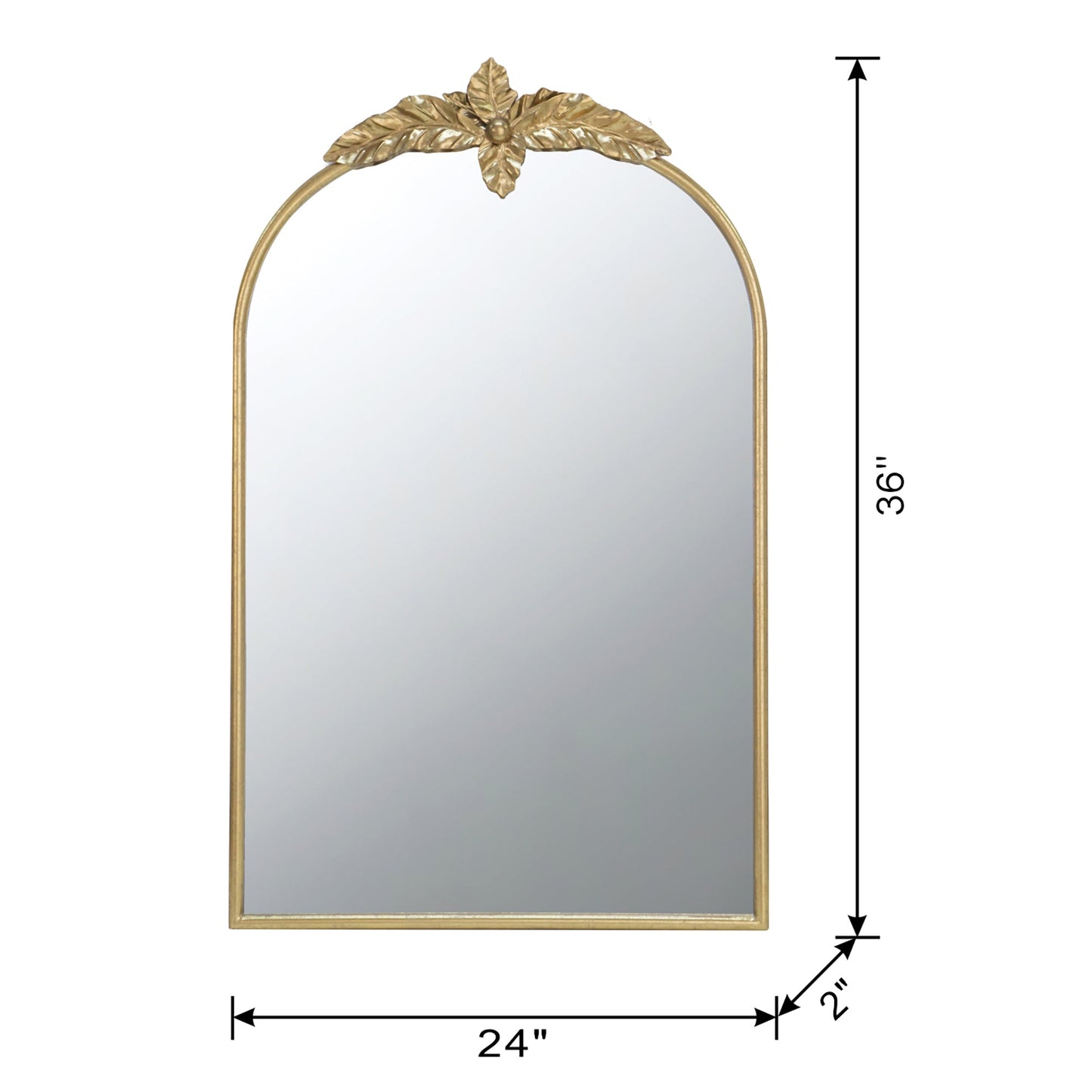 Wonderer Arched Wall Mirror with Metal Frame