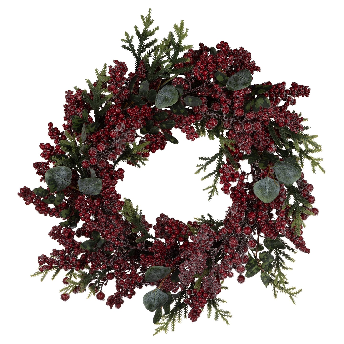Pine and Berry Wreath 21"