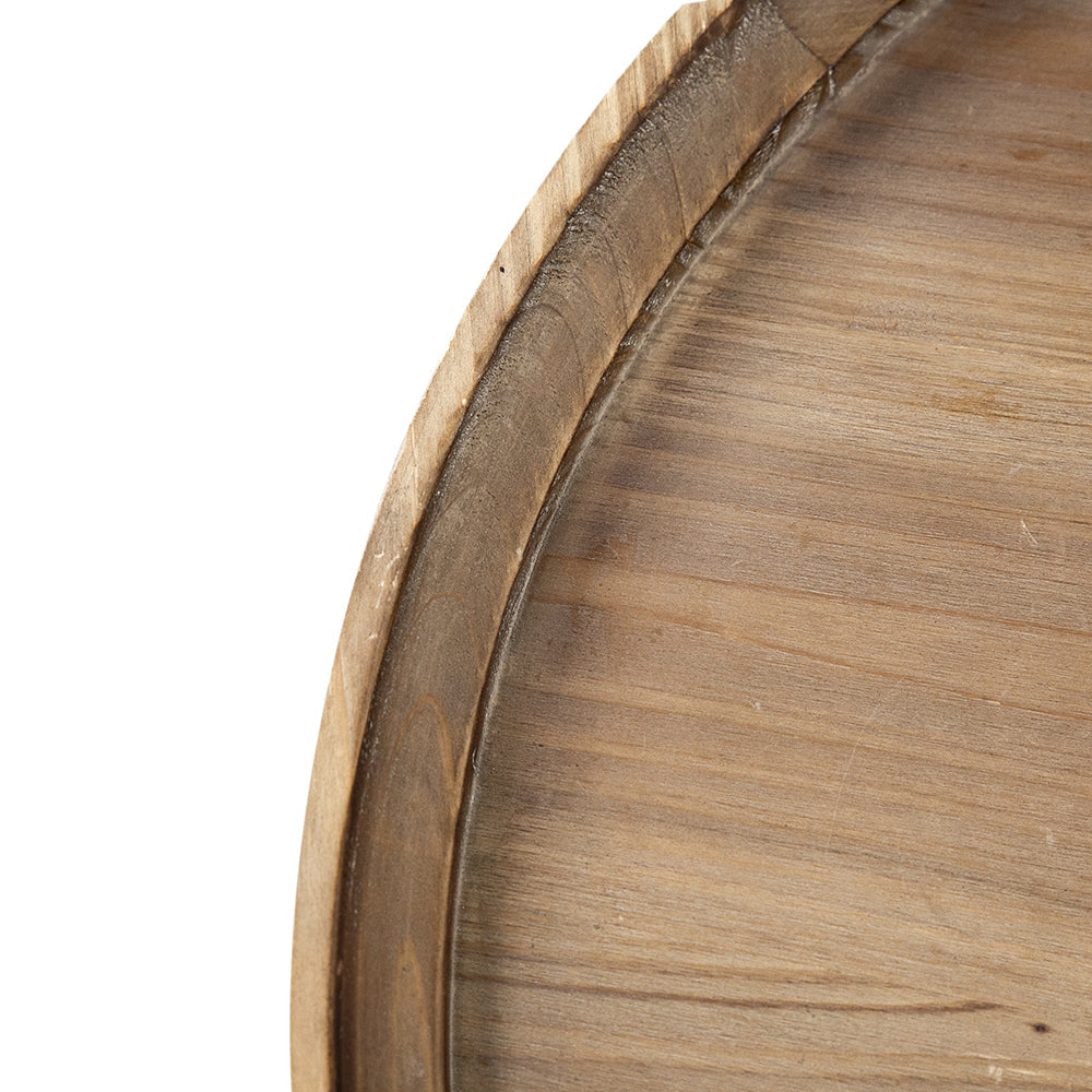 Round 3-Tiered Side Table with Turned Legs