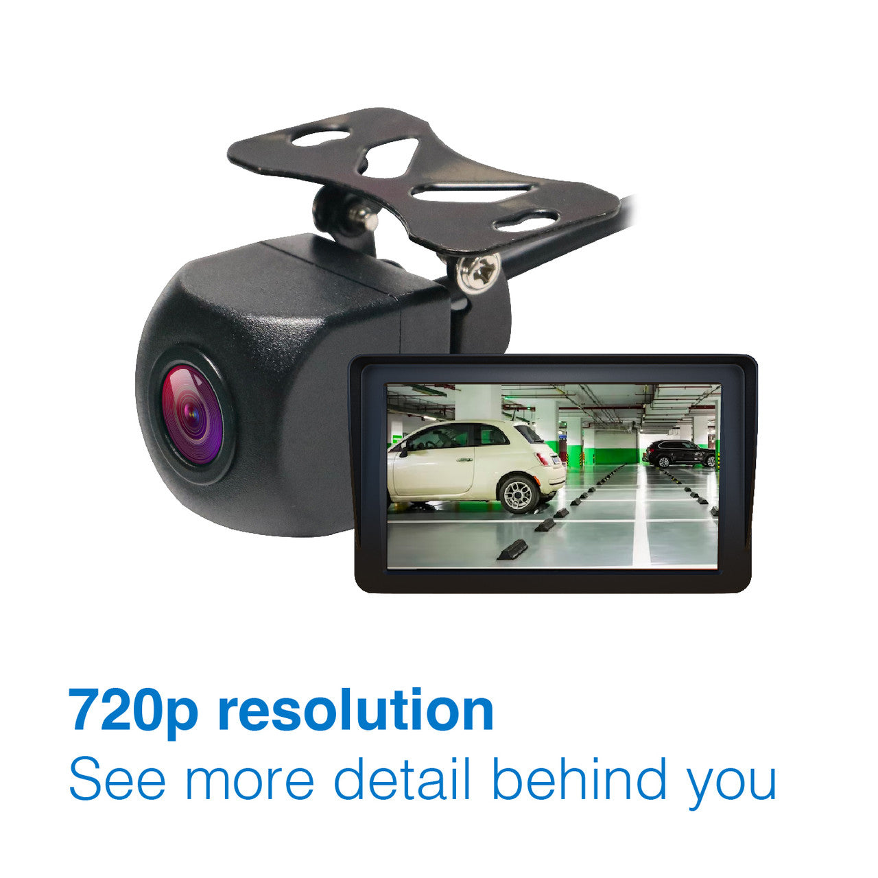 Laser Reversing Camera 720p with Night Vision and Parking Assist (IP67)