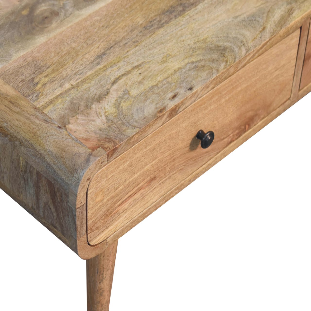 Coffee Table with 4 Drawers and Curved Frame