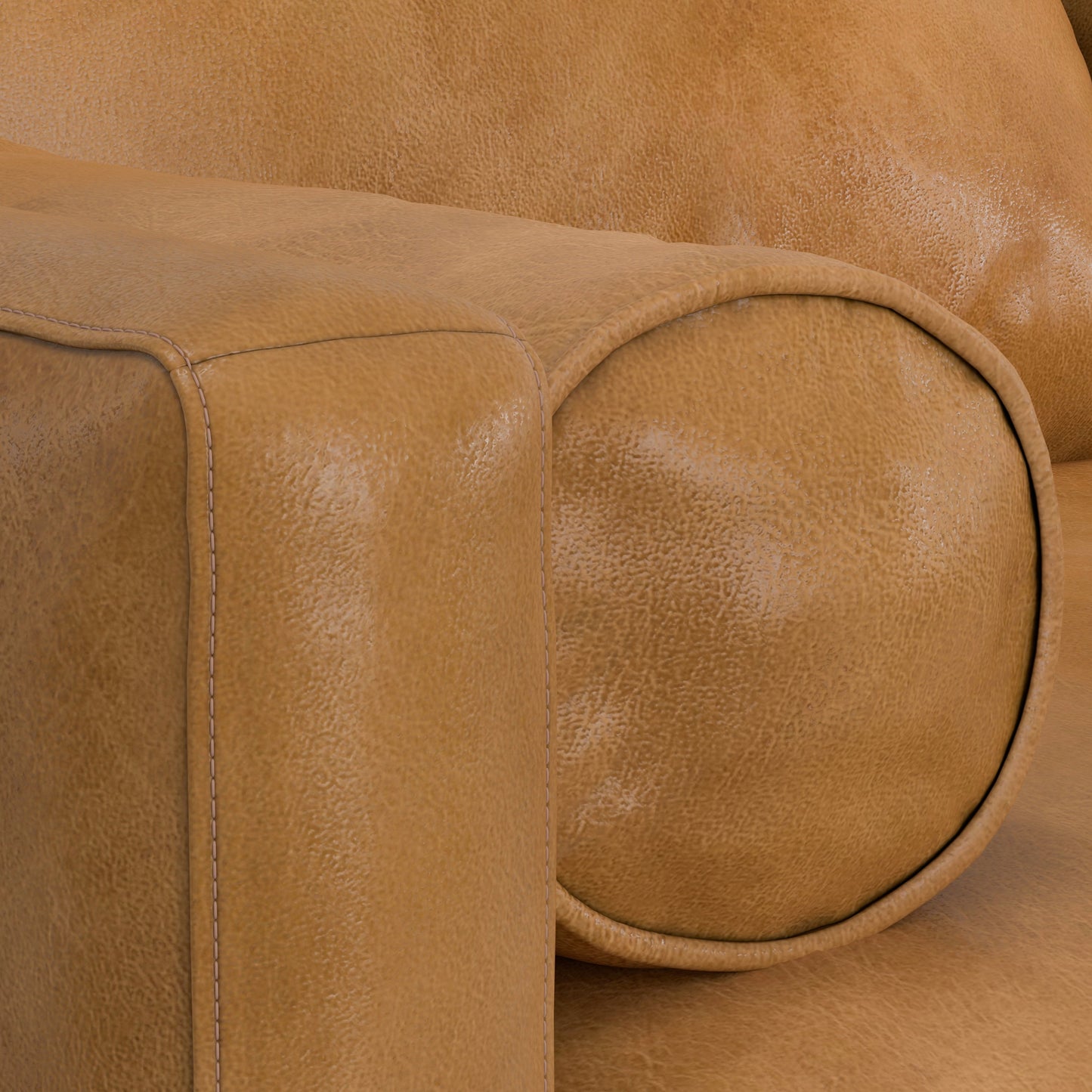 Luminae 72" Upholstered Sofa with 2 Bolster Pillows and Loose Back Cushions